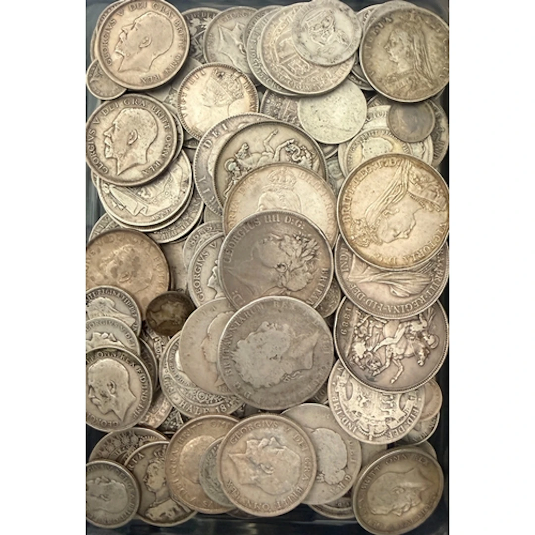 A collection of circulated UK pre-1920 silver coins, denomin...