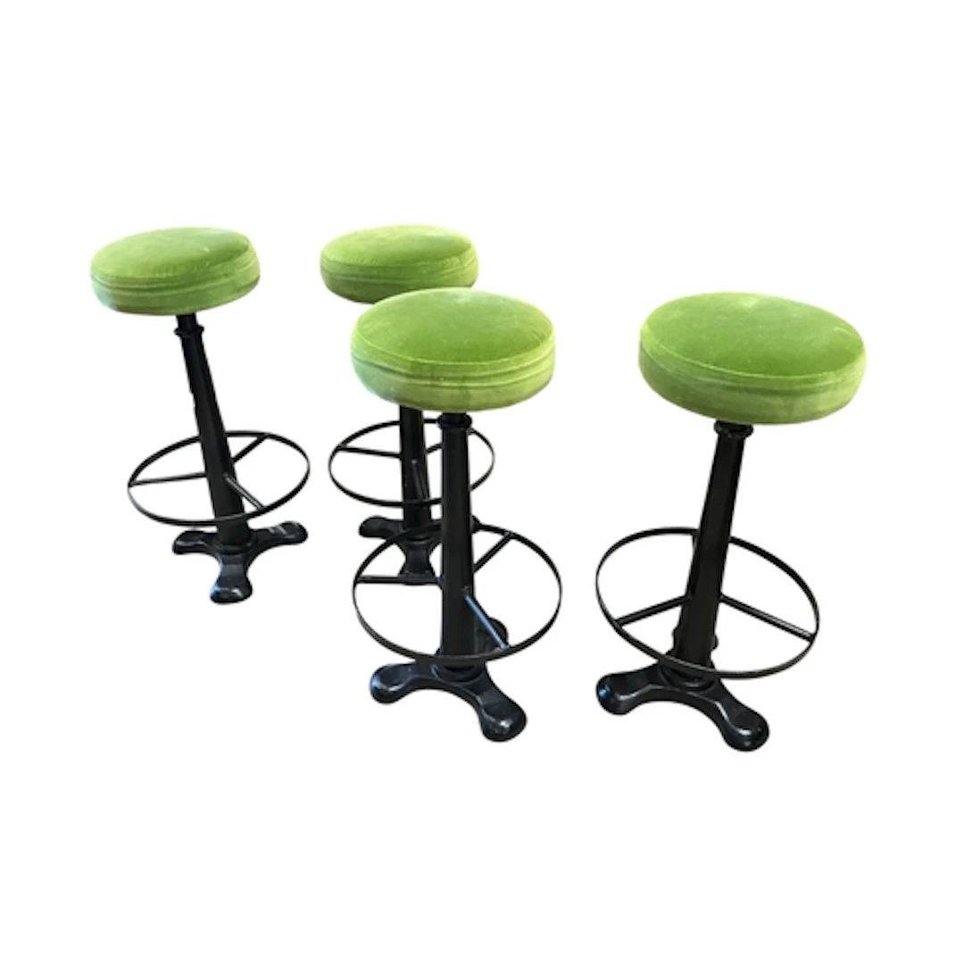 A set of four bar stools, height 76cm