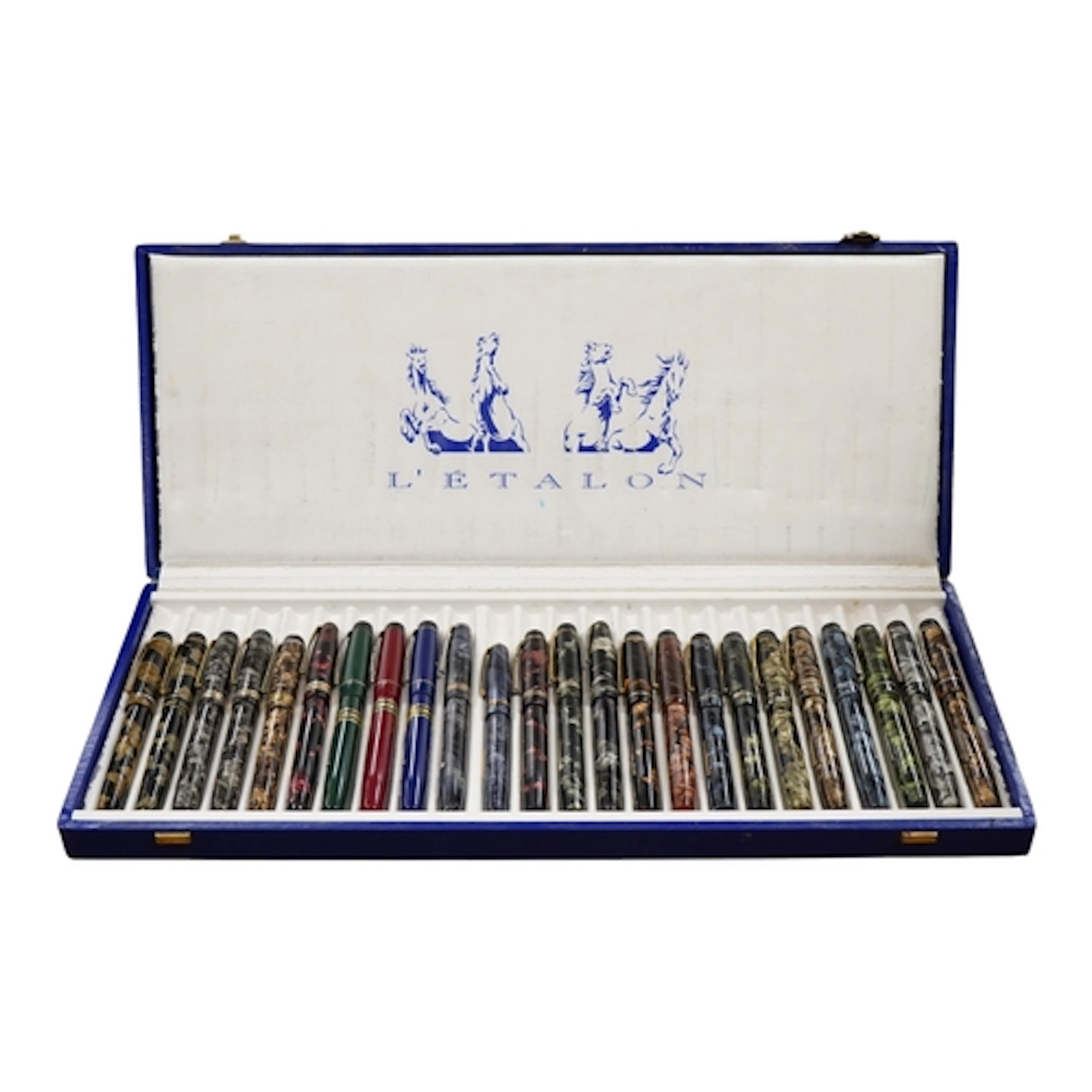A Waterman collector's / salesman's case containing 24 Uniqu...
