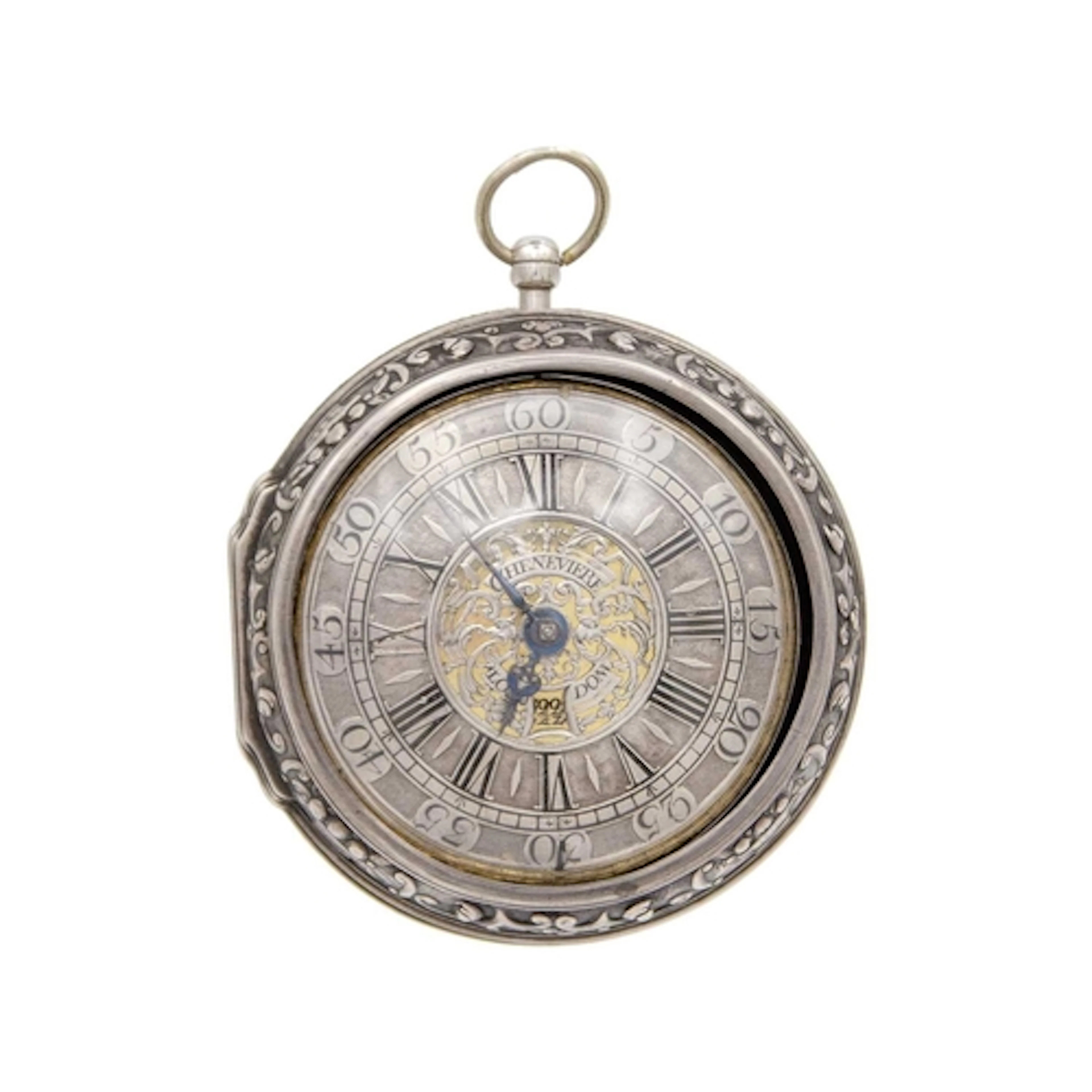 A fine early 18th-century silver pair case fusee verge calen...