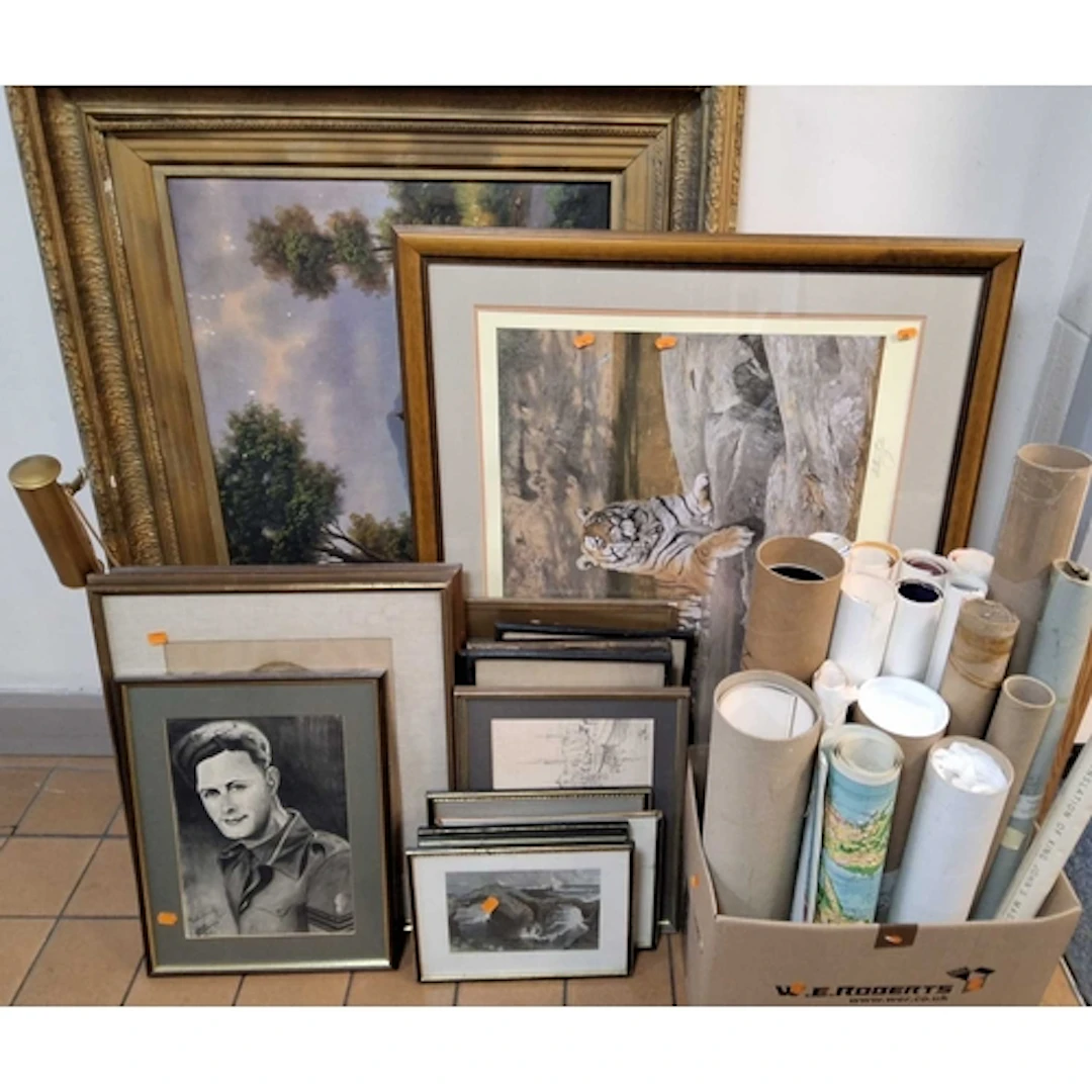 A QUANTITY OF PICTURES AND PRINTS ETC, to include a late 20t...
