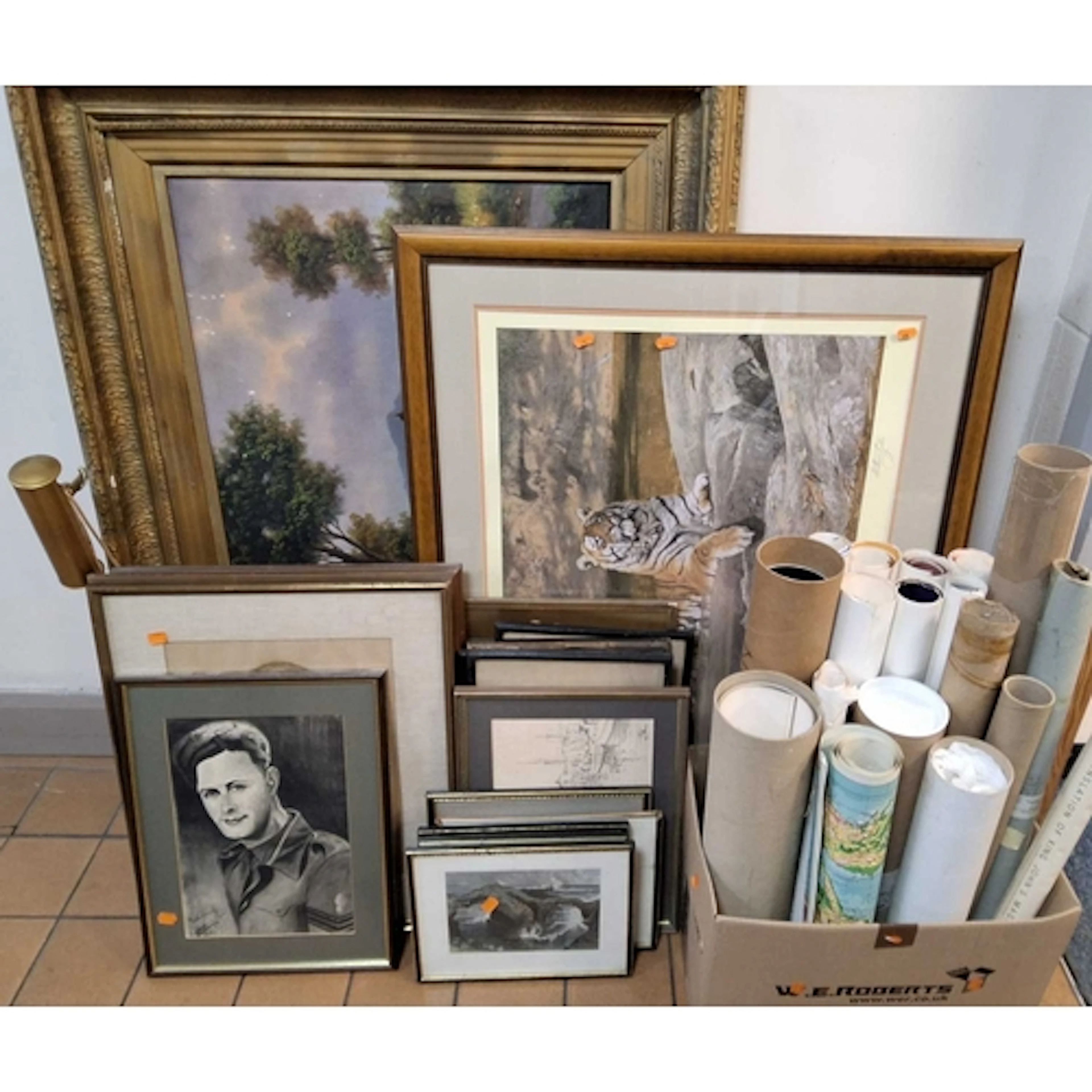 A QUANTITY OF PICTURES AND PRINTS ETC, to include a late 20t...