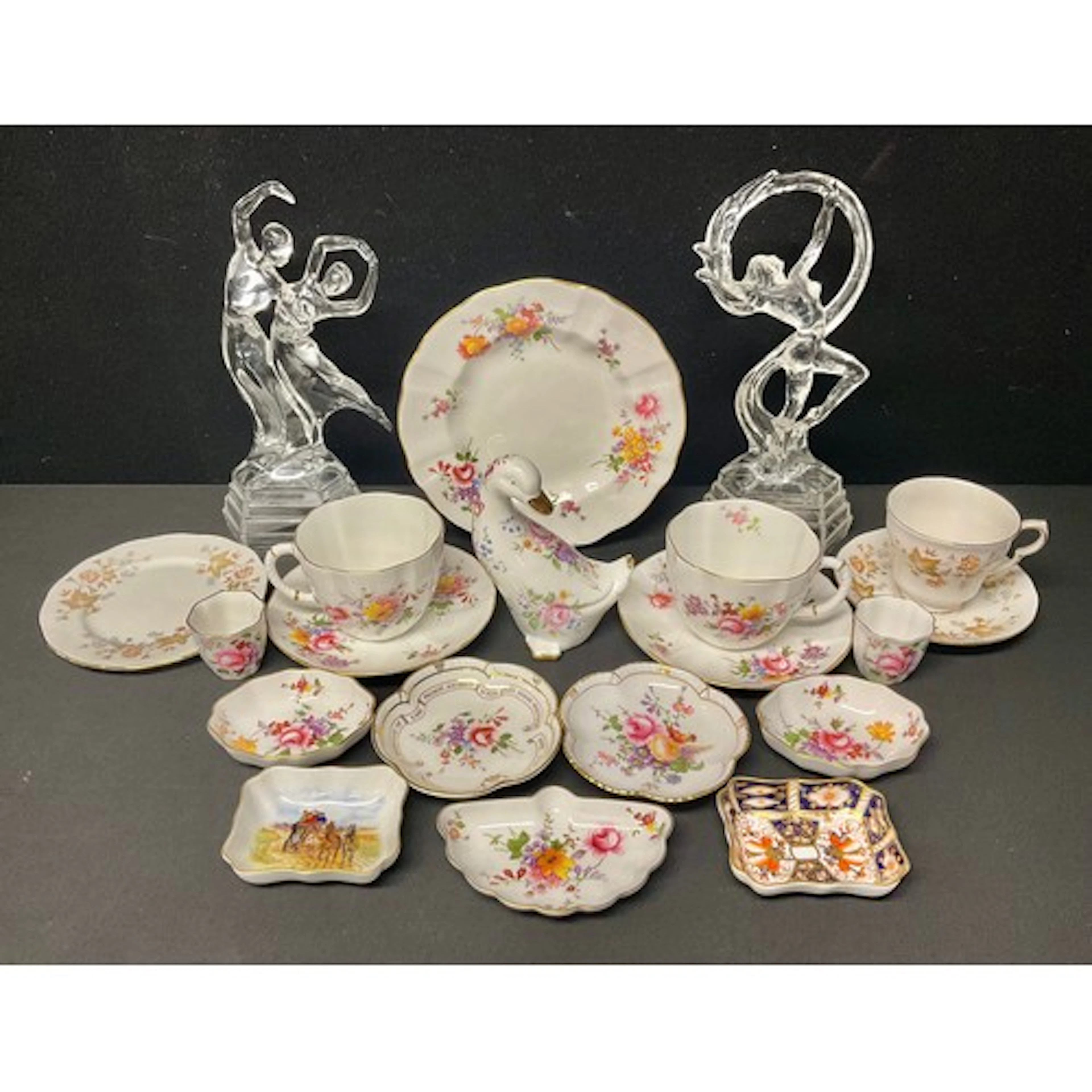 Decorative ceramics and glass - a near pair of Italian glass...