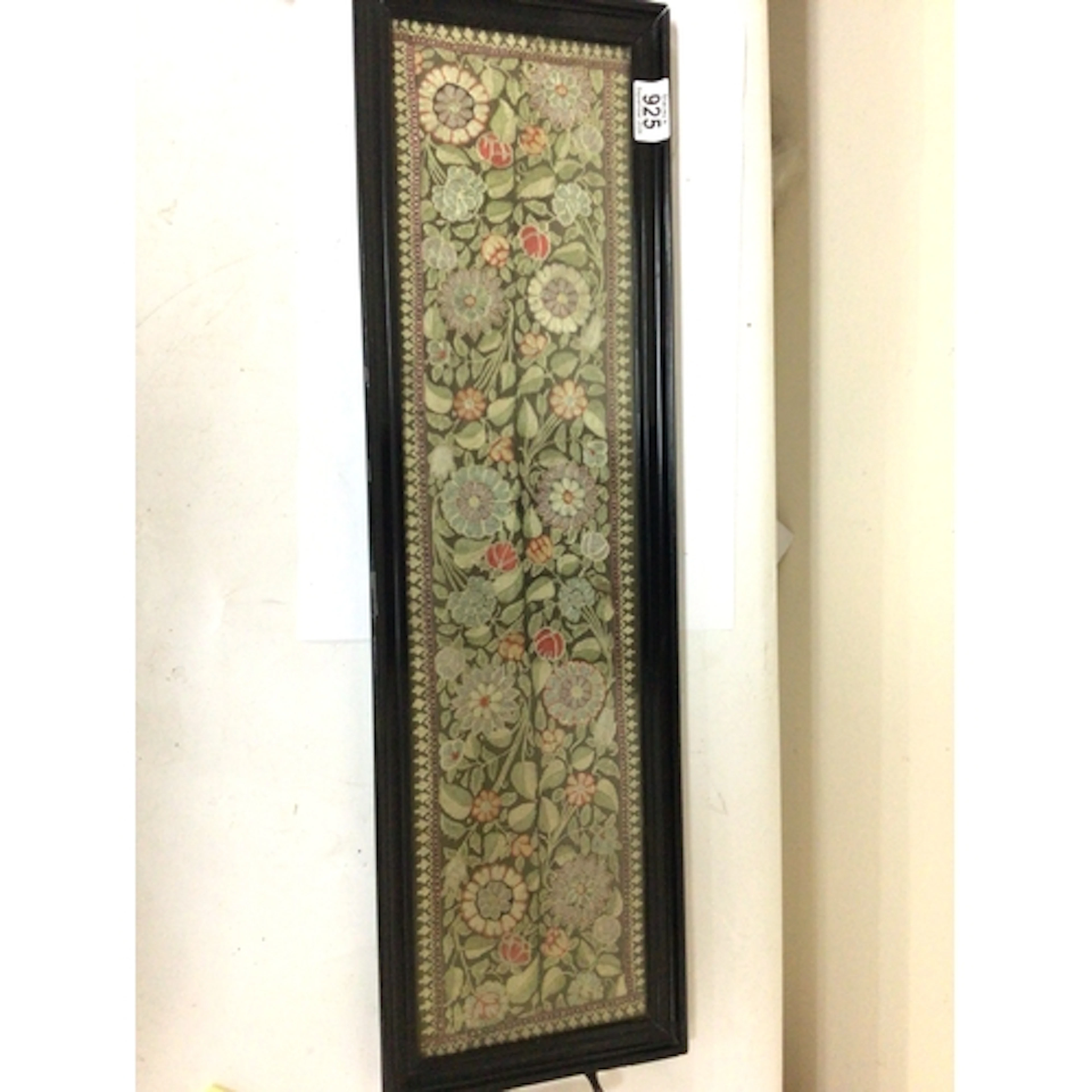 A Victorian tray incapsulating hand embroidered panels of A...