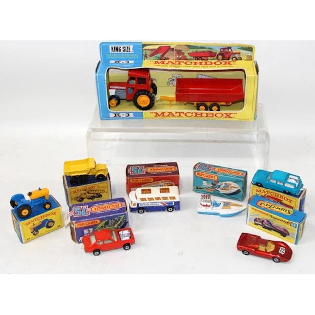 Vintage Matchbox King Size K-3 Massey Ferguson Tractor and T...