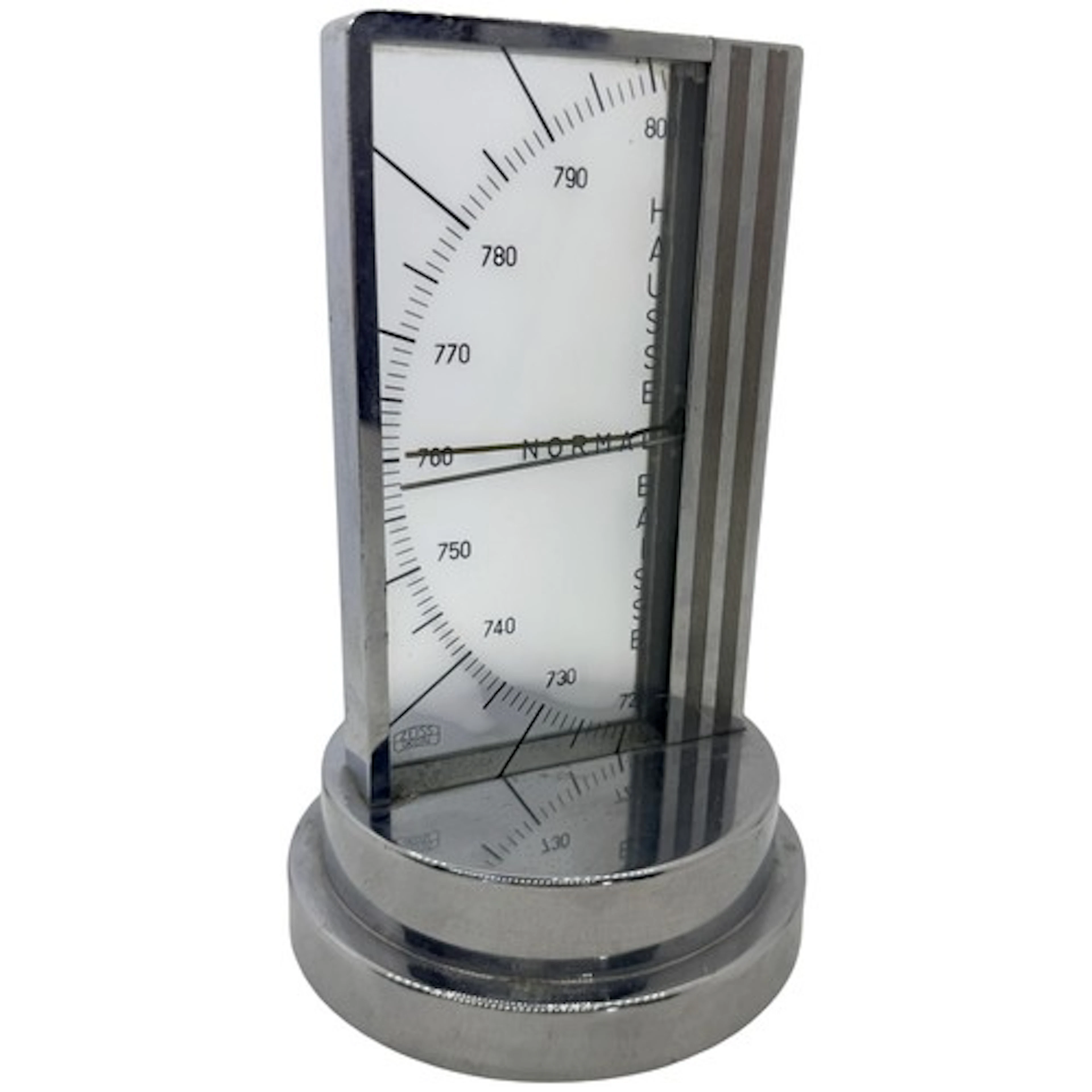 A Zeiss Ikon Art Deco chrome plated aneroid desk barometer, ...
