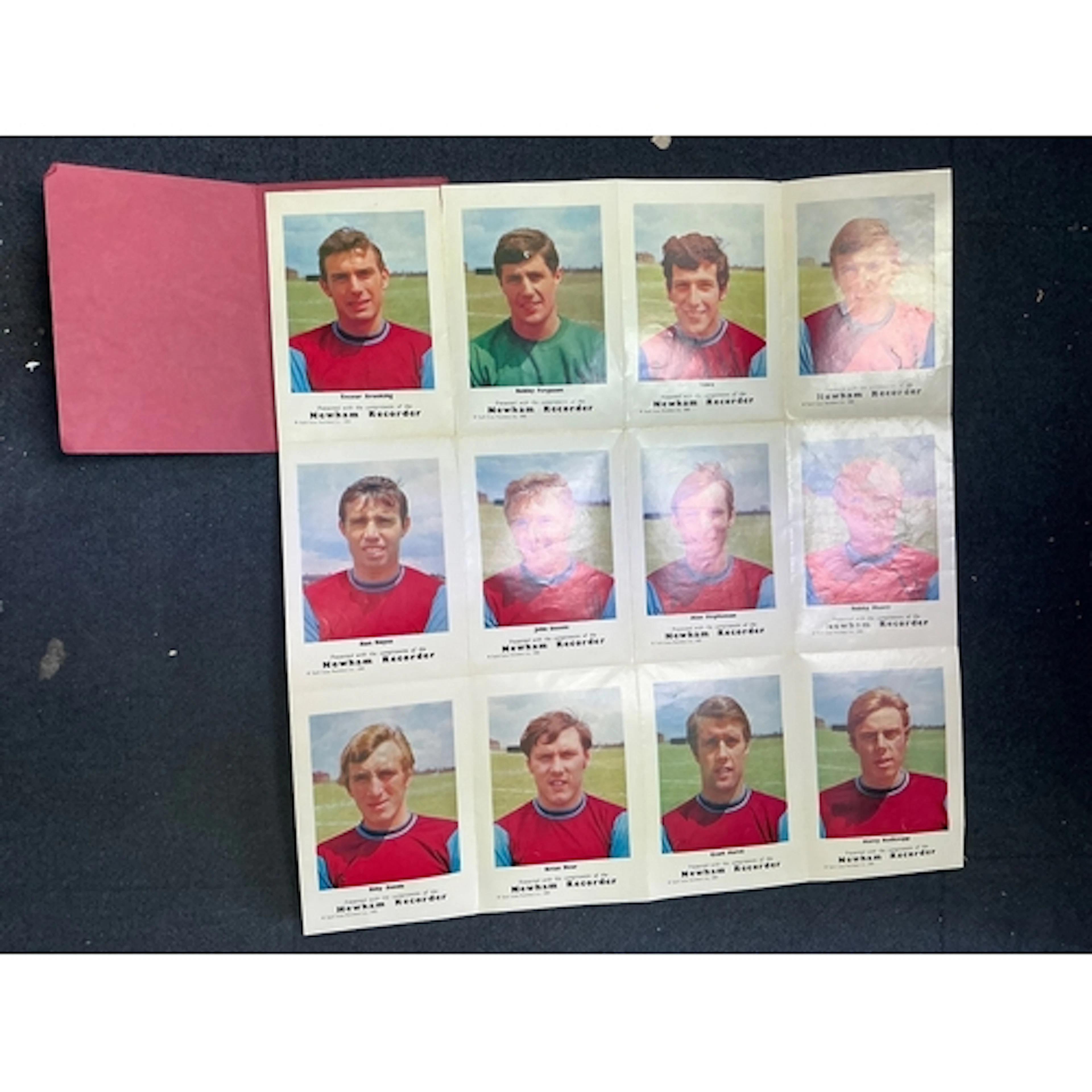 Rare West Ham Newham Recorder Football Cards: Very large pul...
