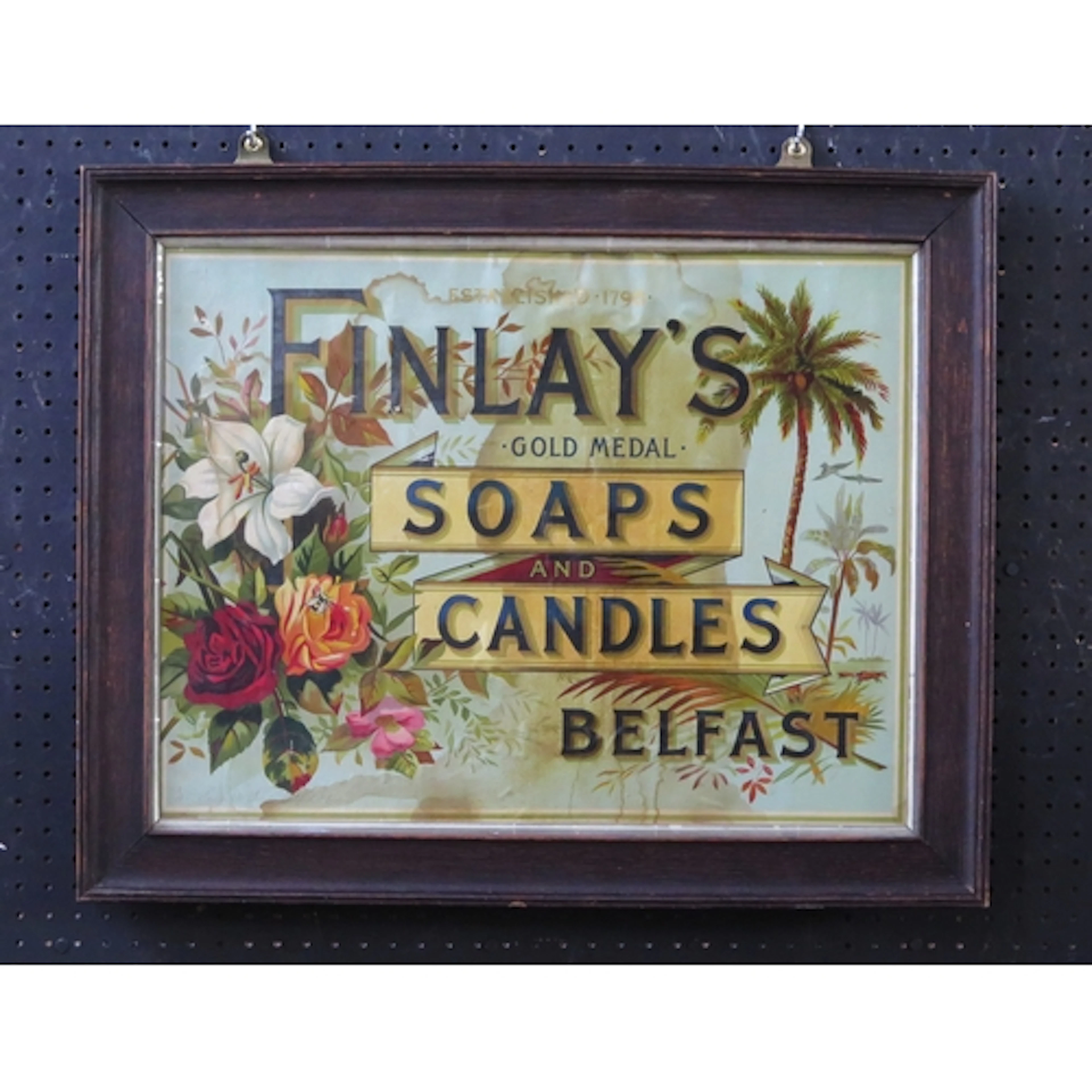 "Finlays Soaps & Candles, Belfast", printed advertising post...