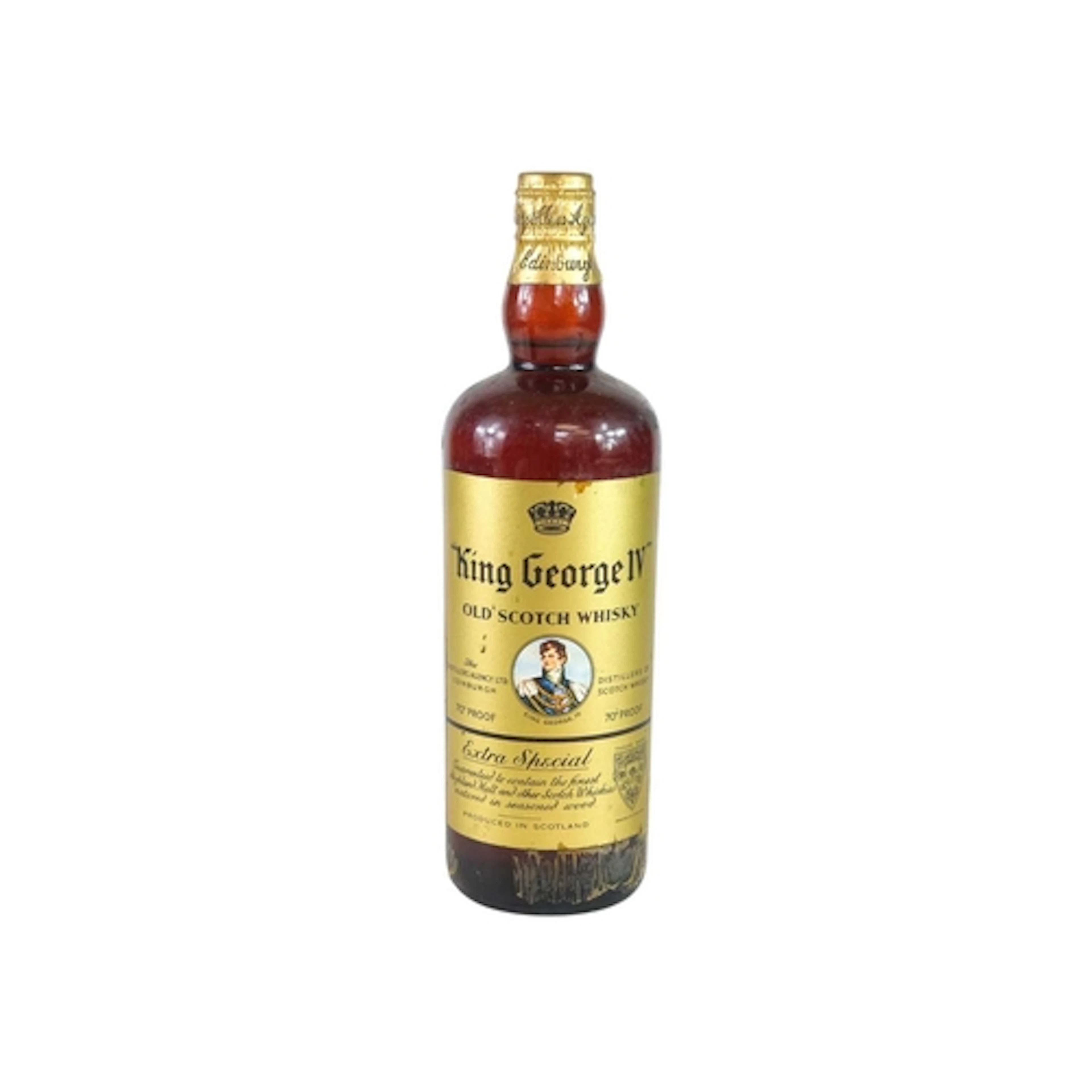 "King George IV" Old Scotch Whisky. 1950s spring cap bottlin...