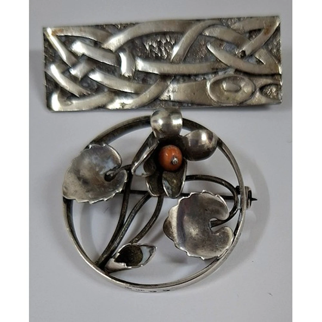 A 1920's Viennese Friedrich Luttenberger 800 silver with cor...