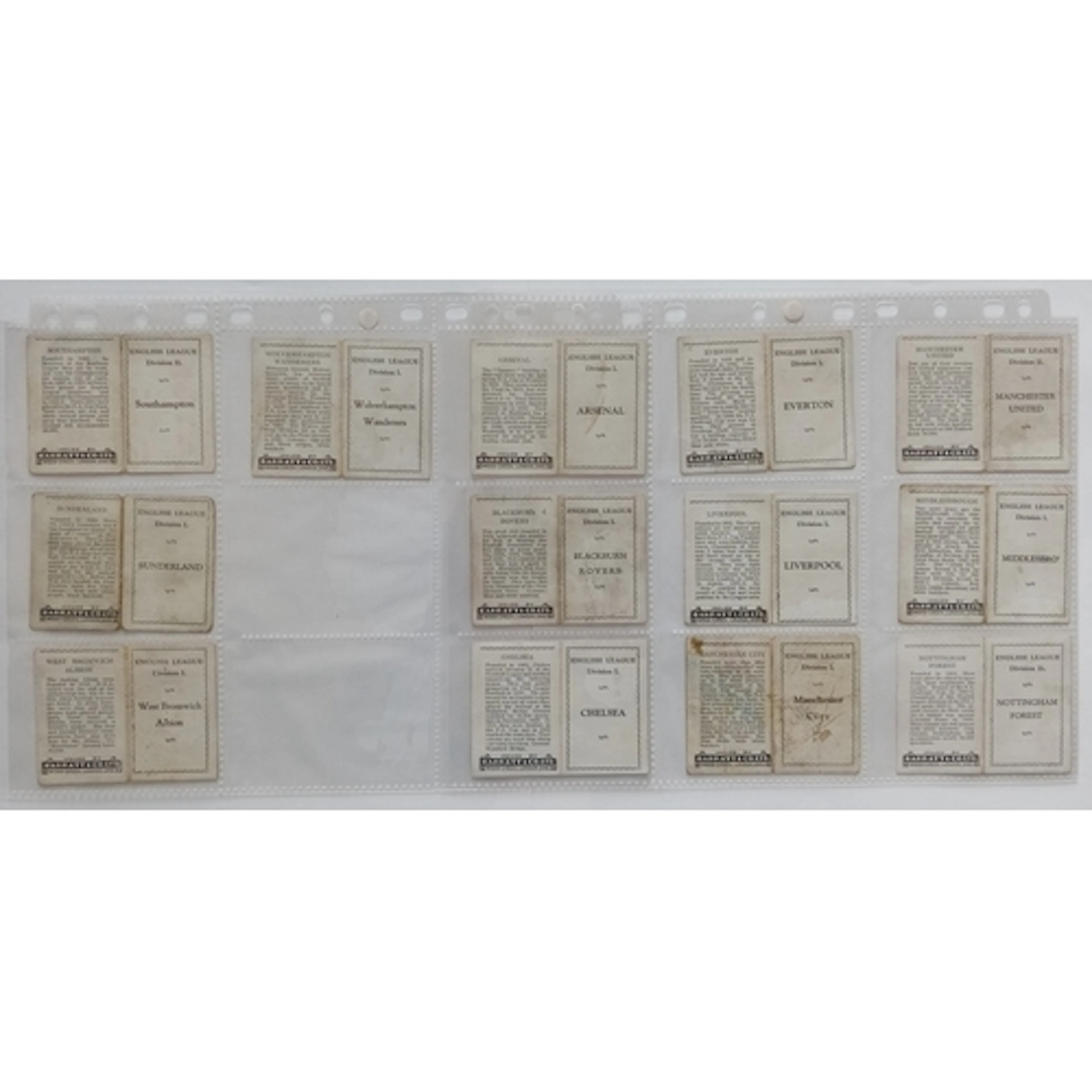 Vintage soccer cards, Barratt & Co 1932 English Football tea...