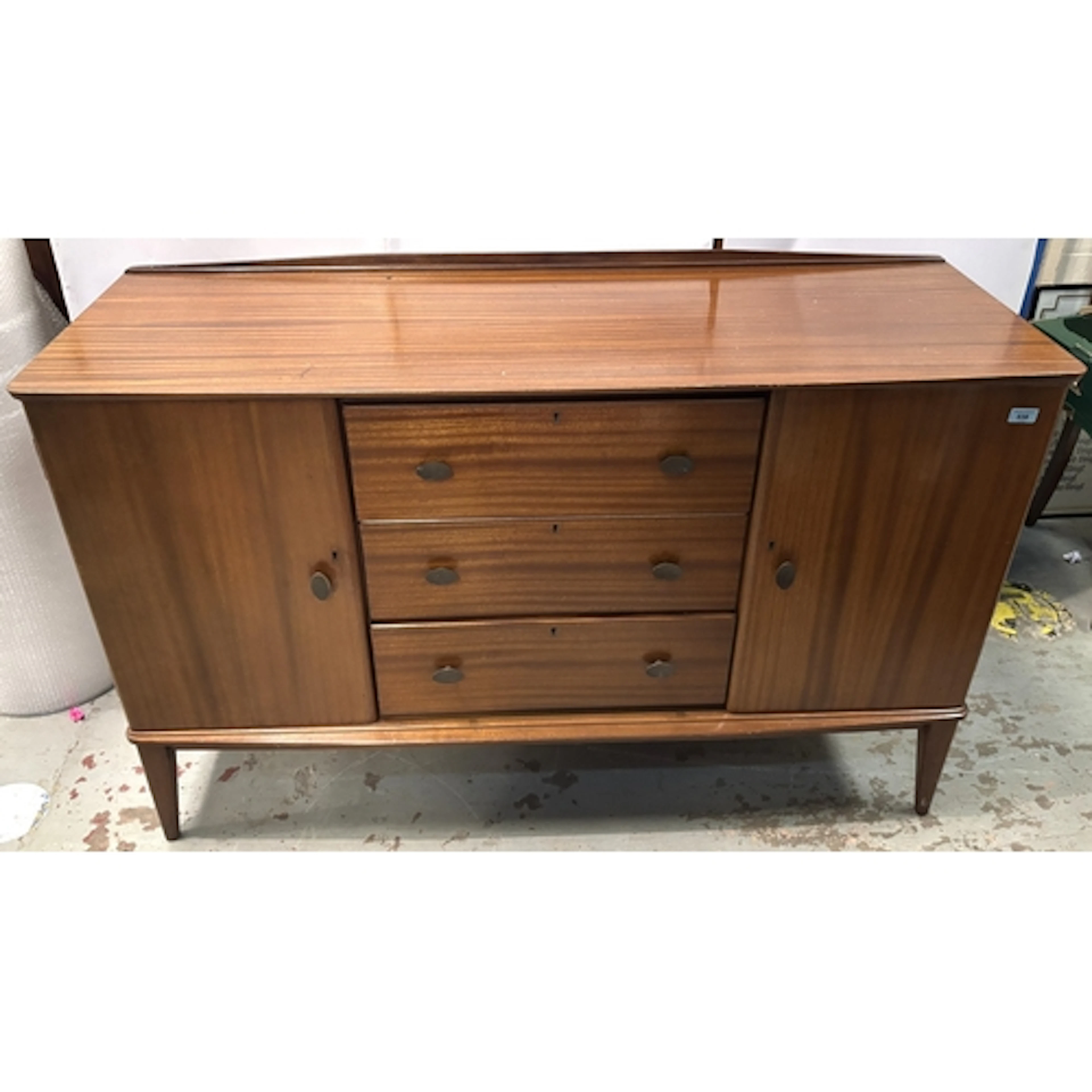 VOLNAY mid-century design teak sideboard, comprising of 3 dr...