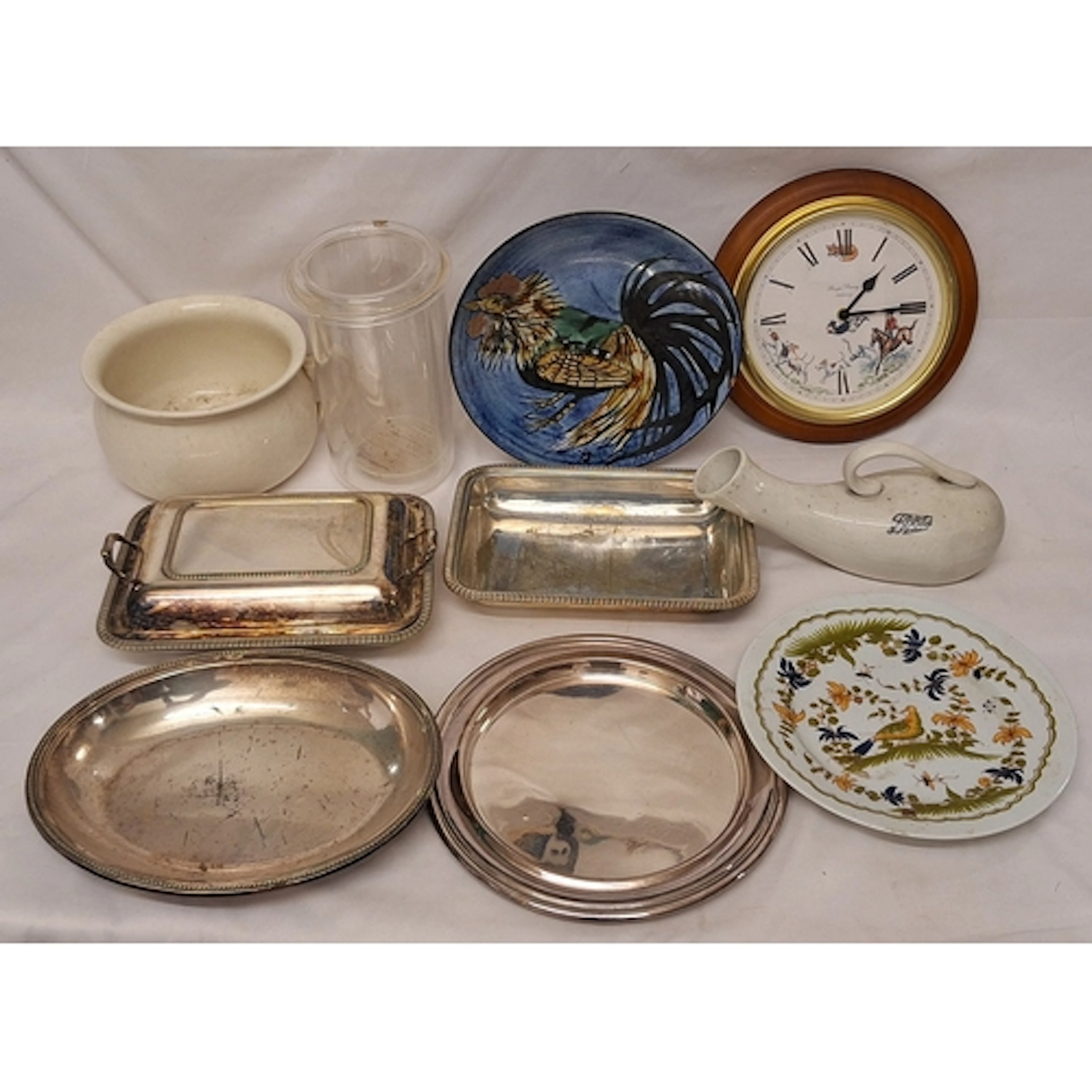 Chelsea Pottery Studio Pottery Wall Plate decorated with coc...