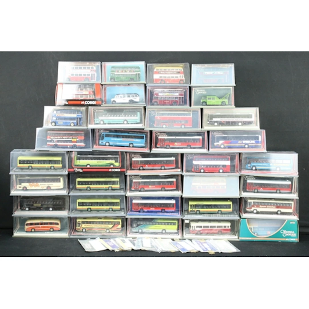 36 Boxed / cased Corgi Original Omnibus diecast model buses ...