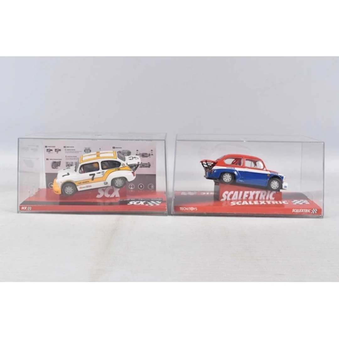 TWO REBOXED SCX CLASSICS SCALEXTRIC MODEL SLOTCARS, to inclu...