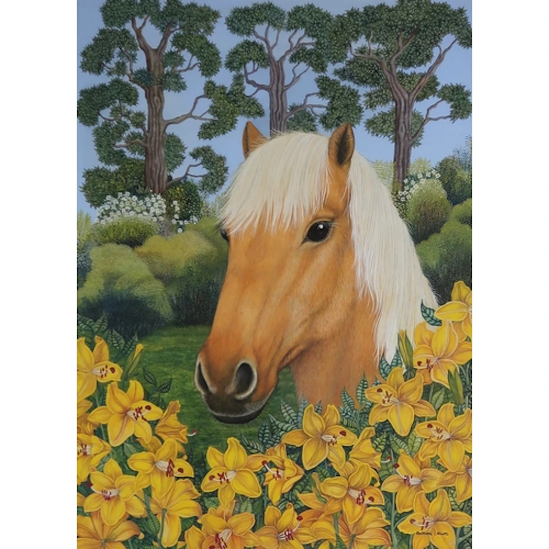 ANTHEA LEWIS RSW (SCOTTISH b.1948) HEAD OF HORSE &nbsp...