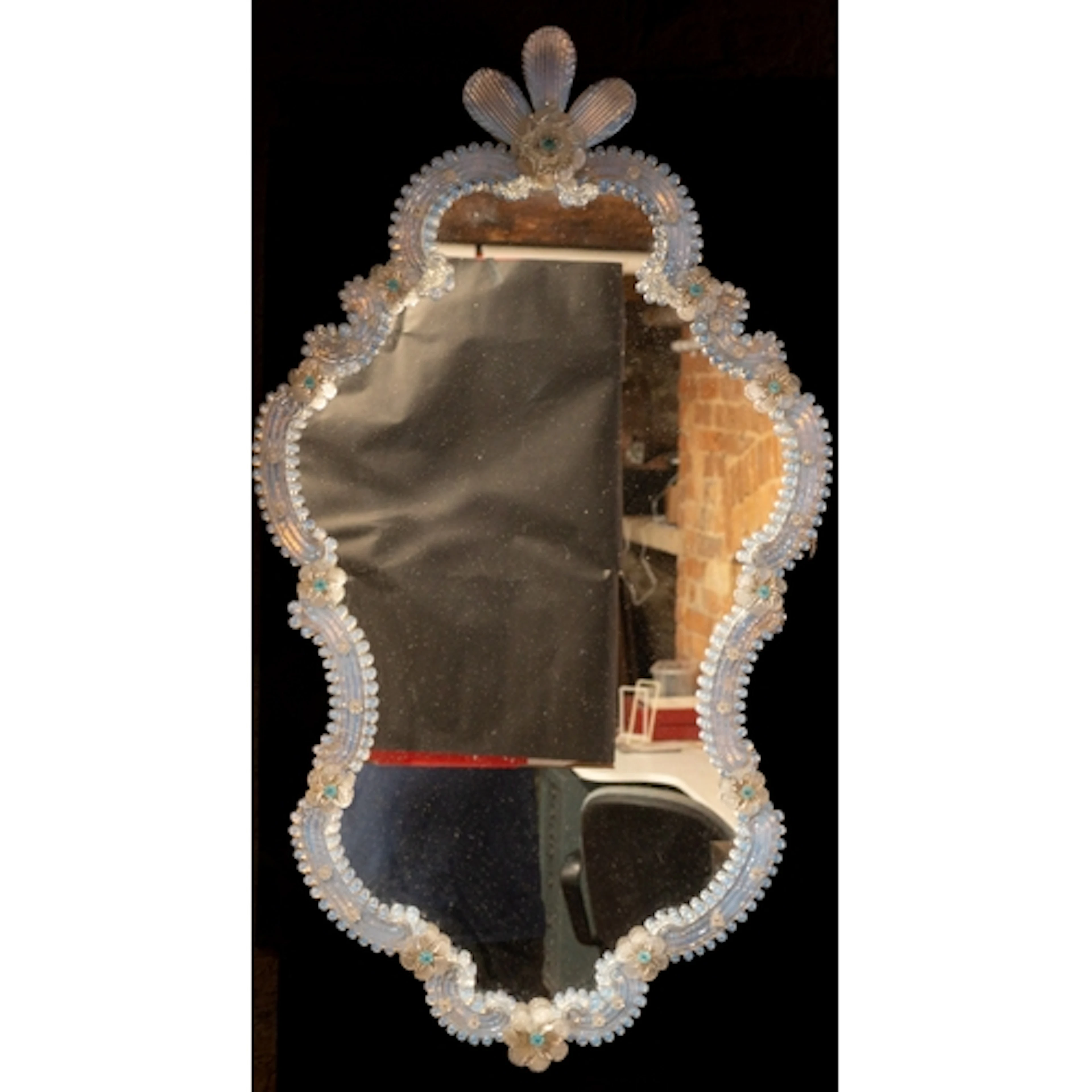 Mirrors A large Murano glass framed wall mirror, mid 20th c...