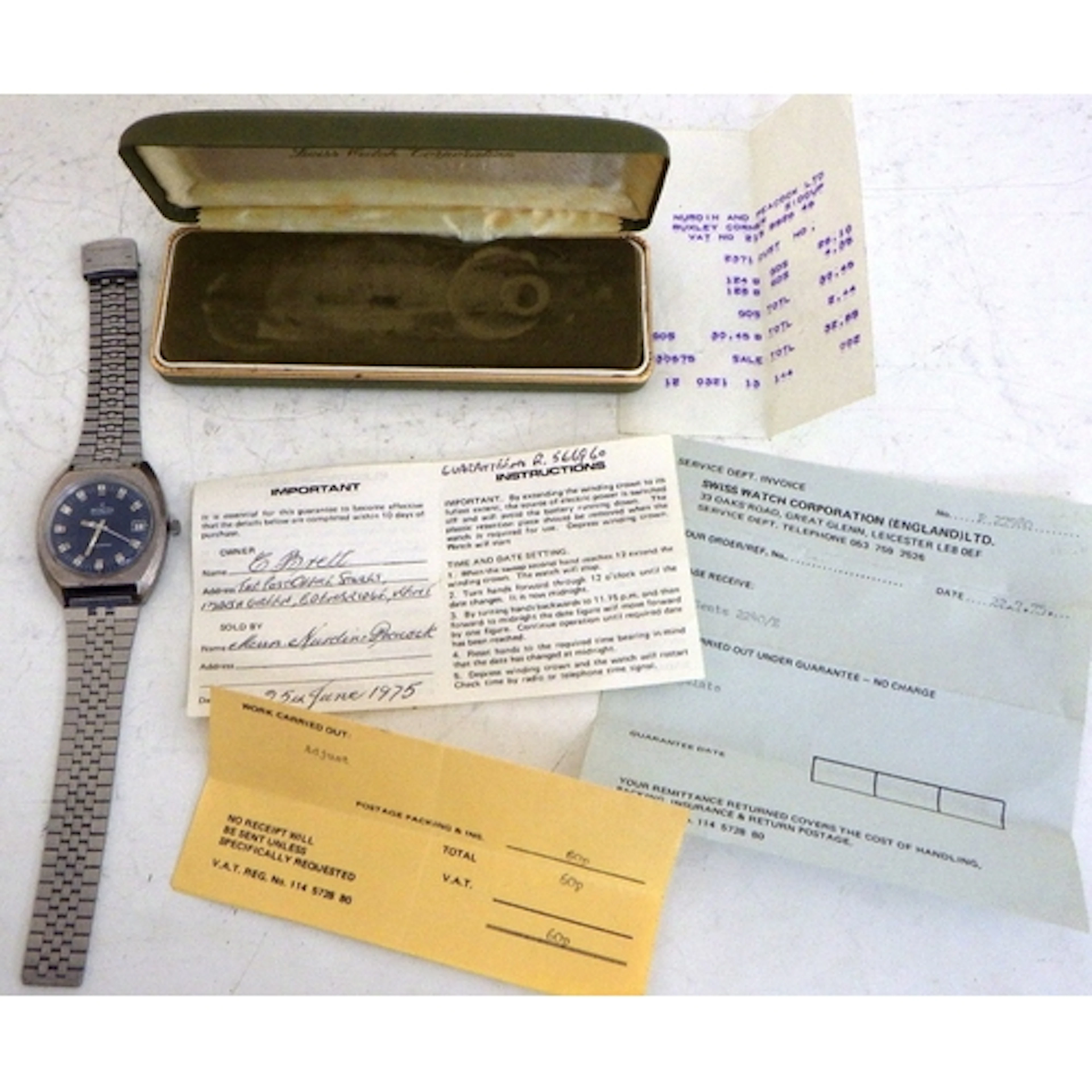 A 1970s Invicta men’s wristwatch with paperwork AF