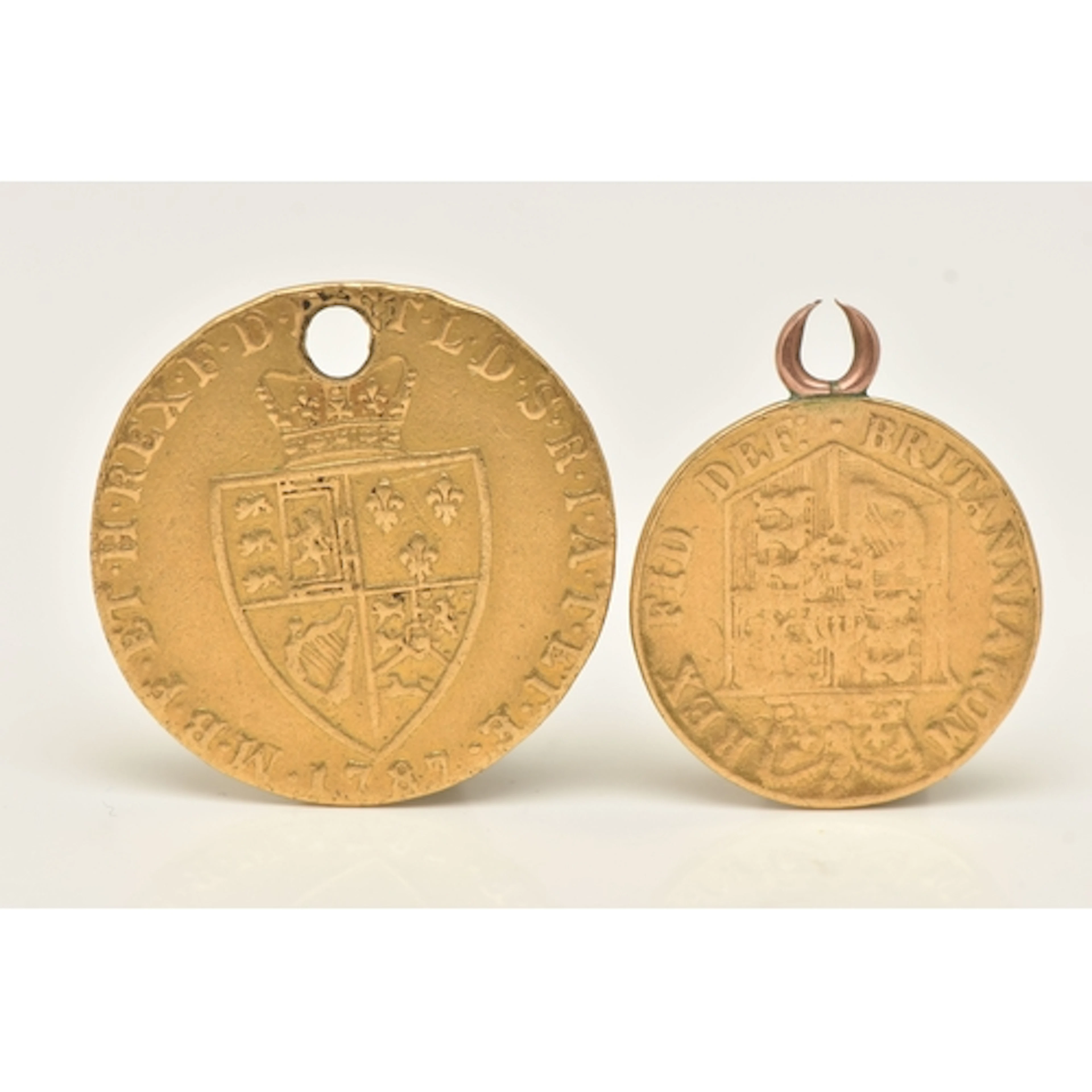 A PARCEL OF HOLED GOLD COINS TO INCLUDE @ 12o Clock HOLED GE...