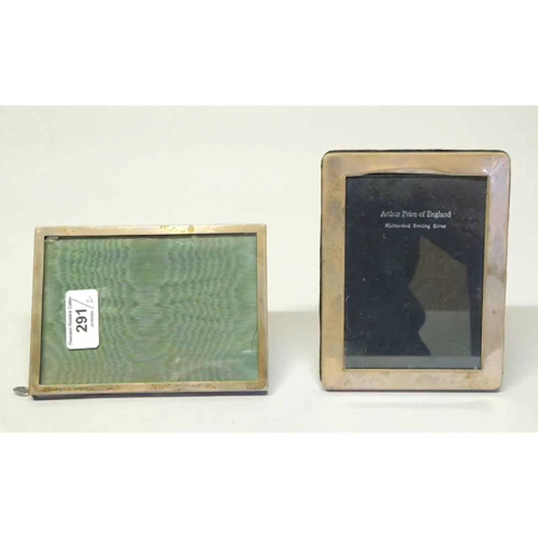 Antique small silver photo frame, and another 925 small silv...