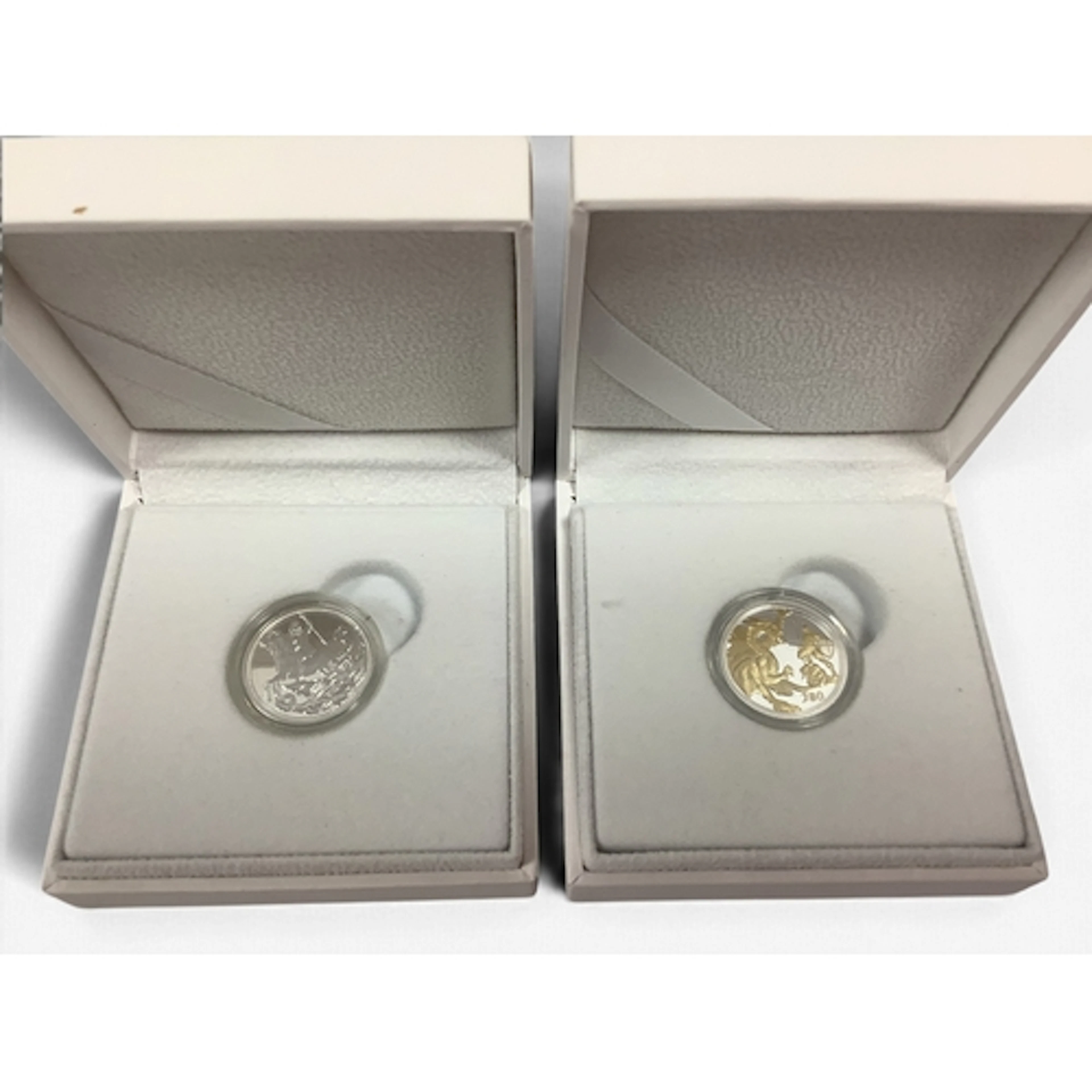 Two Gibraltar Silver Sovereigns, 2019 and 2020, both cased.