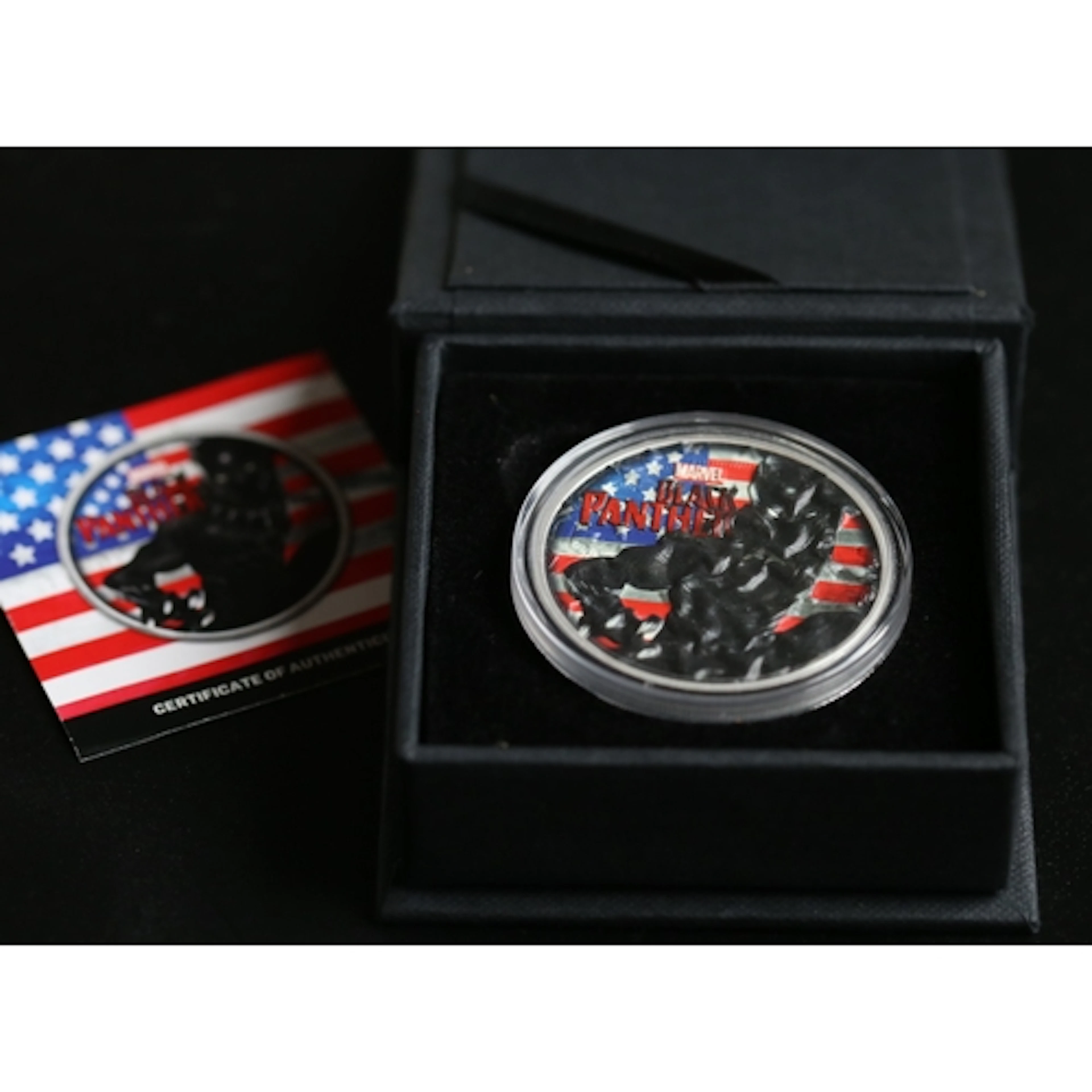 Limited Edition 1 Ounce Fine 999.9 Silver 1 Dollar Coin Blac...