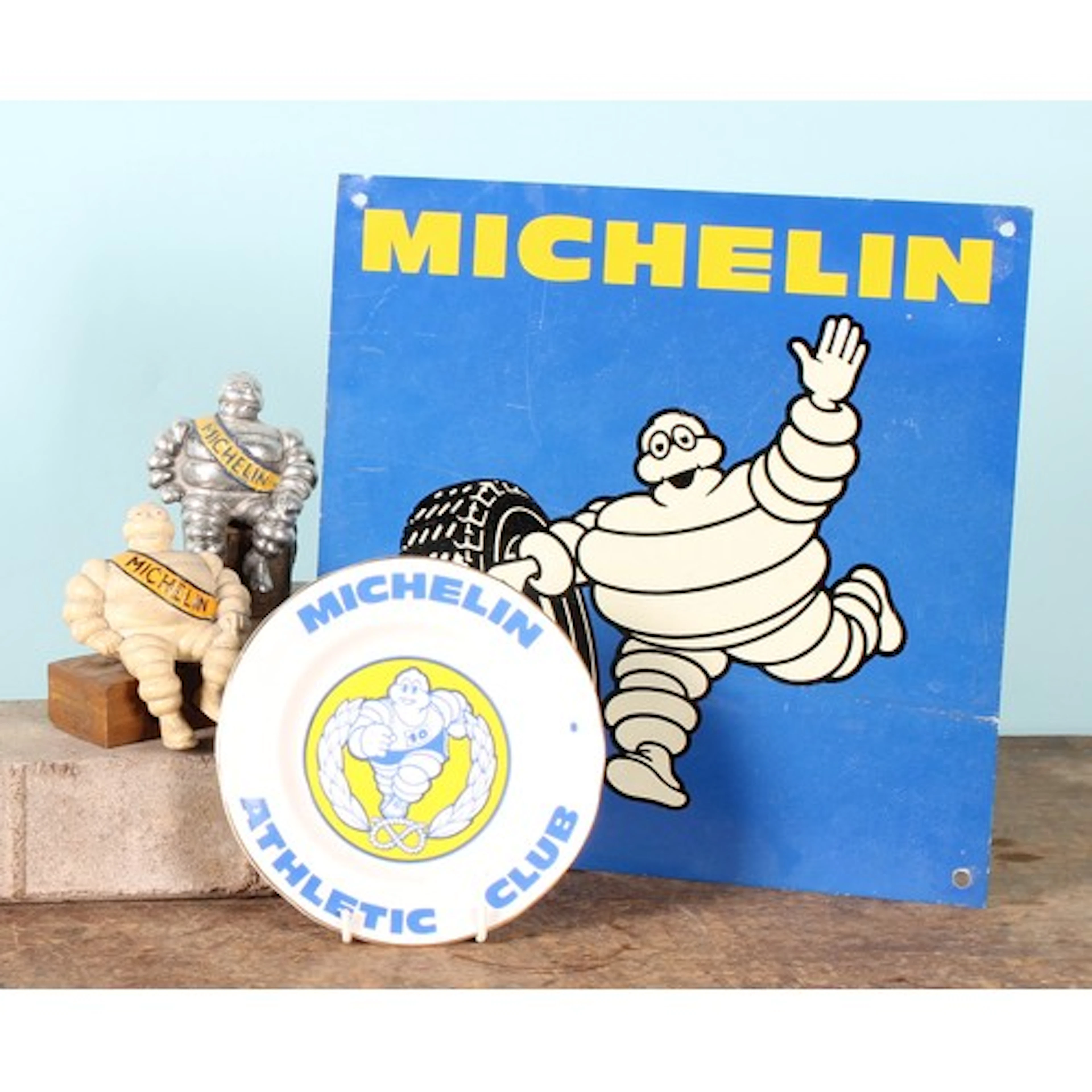 Advertising - Michelin - a vintage cast metal car mascot or ...