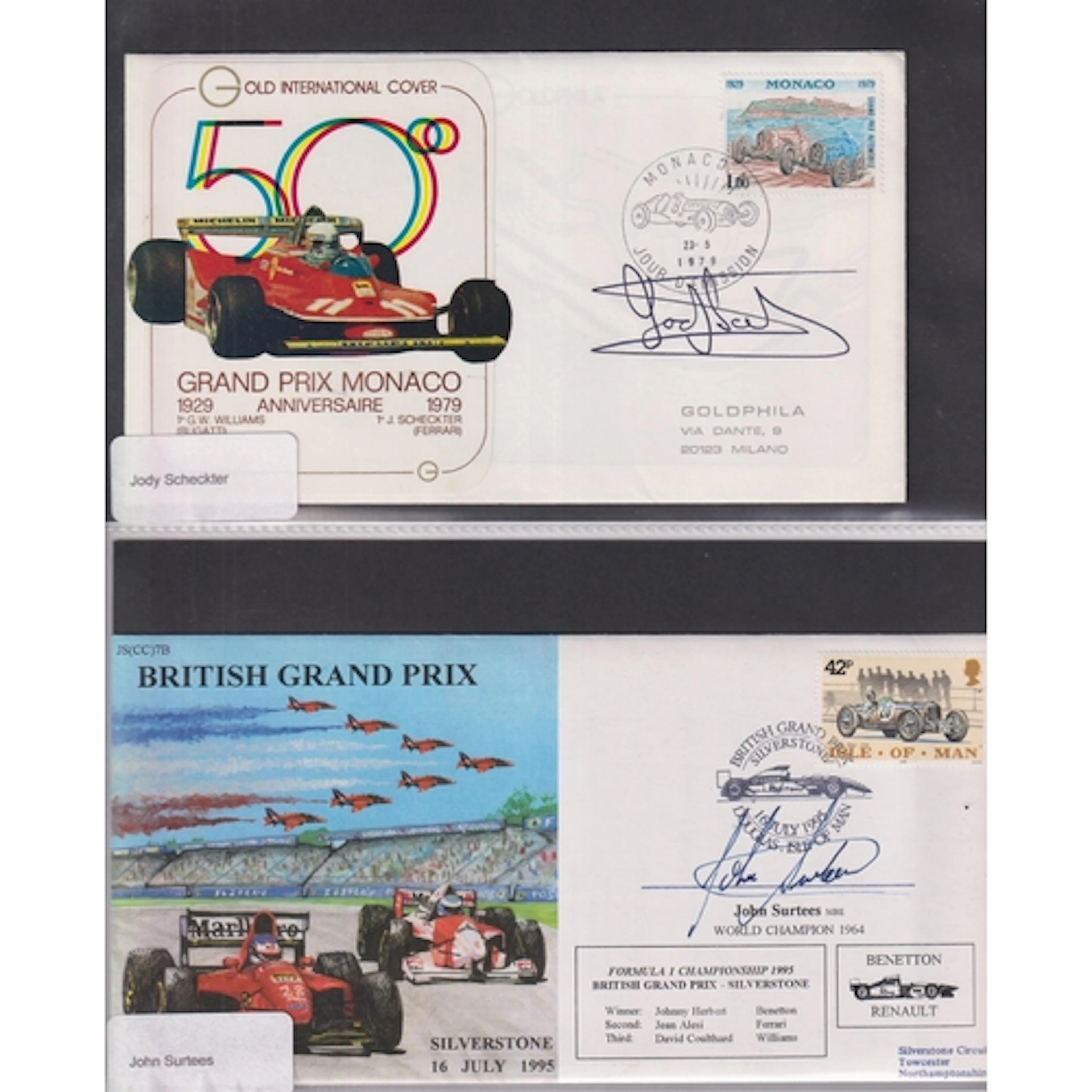 A collection of x160 Formula 1 related signed FDCs, noted St...