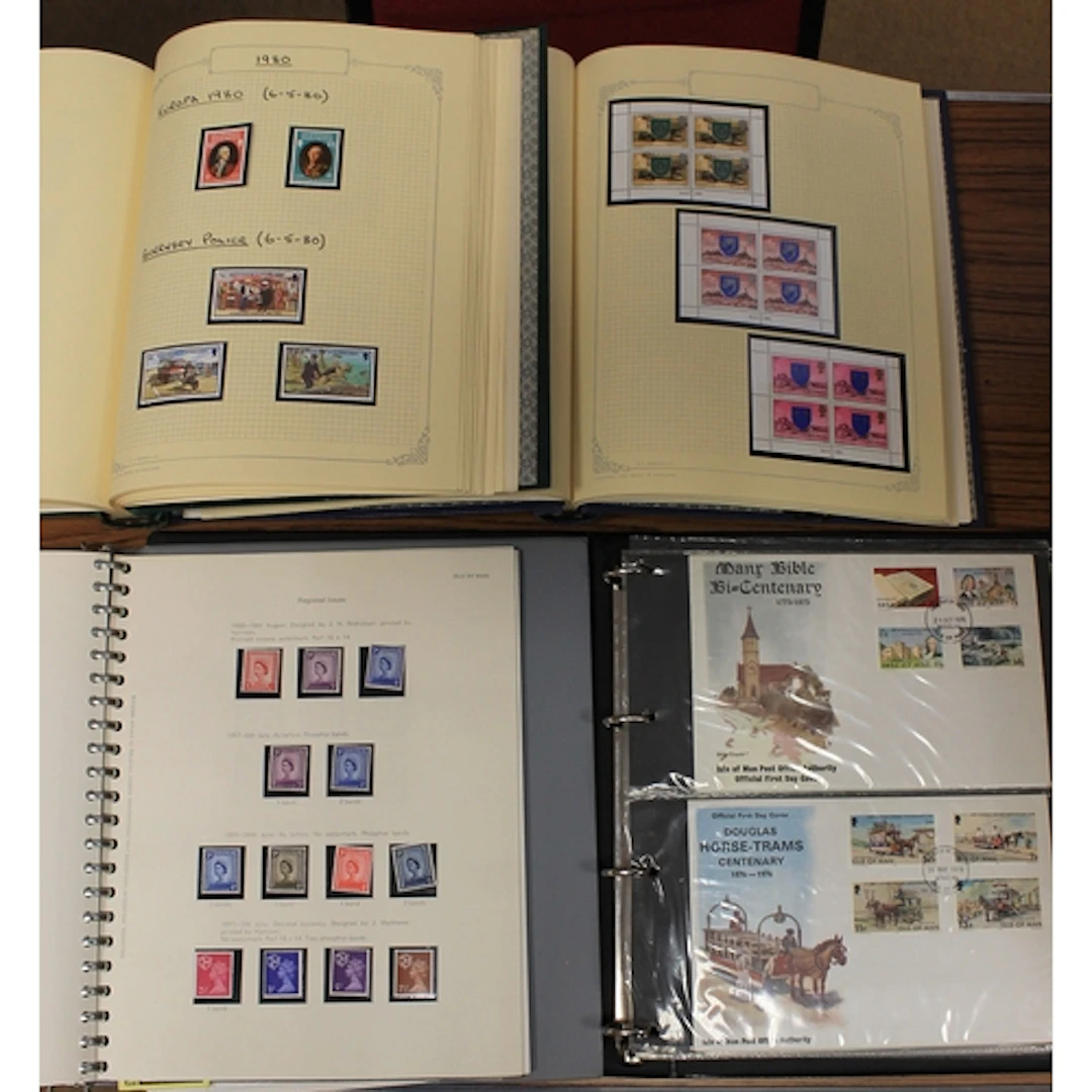 Channel Islands. Collection in 8 albums. Jersey M album peri...