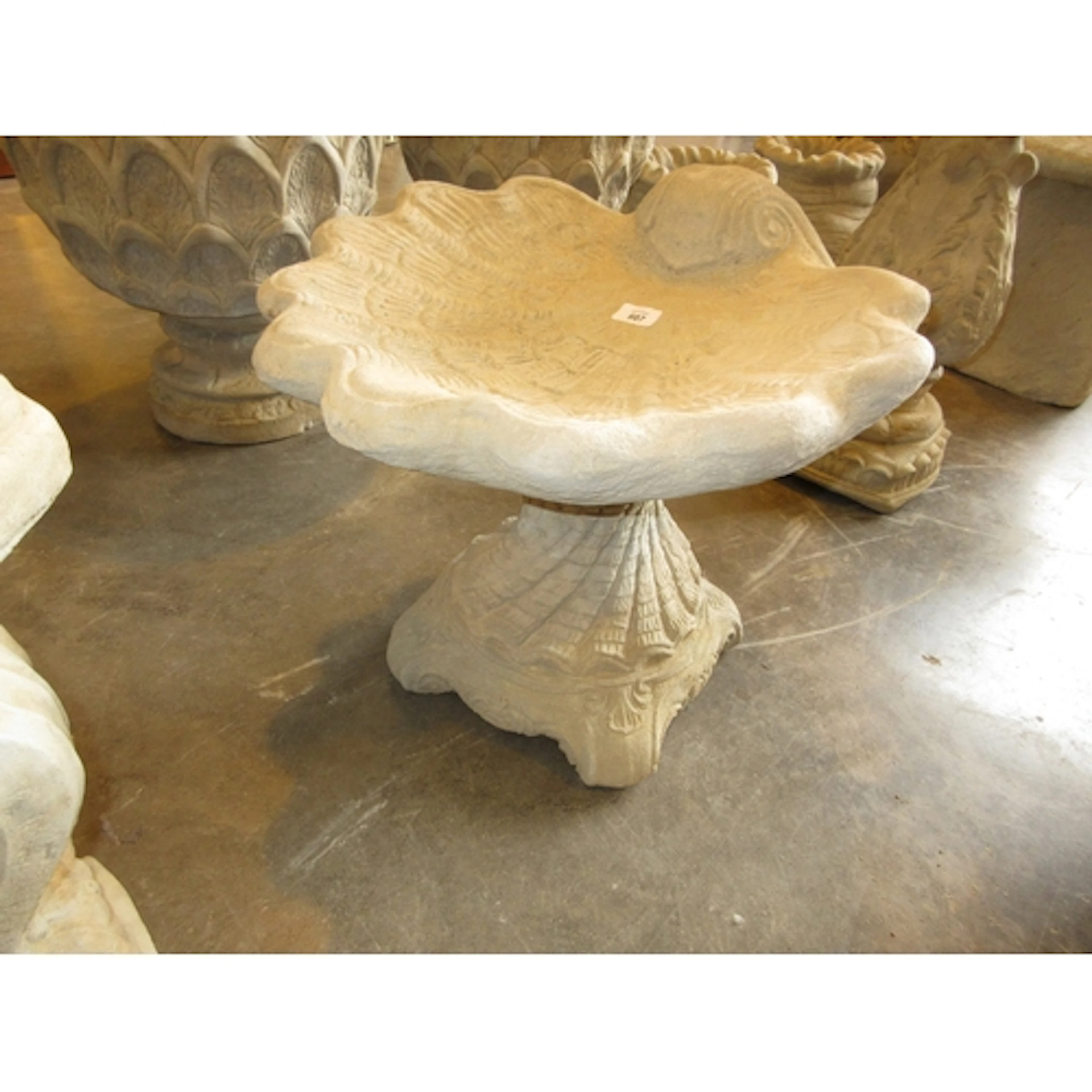Shell Top Bird Bath