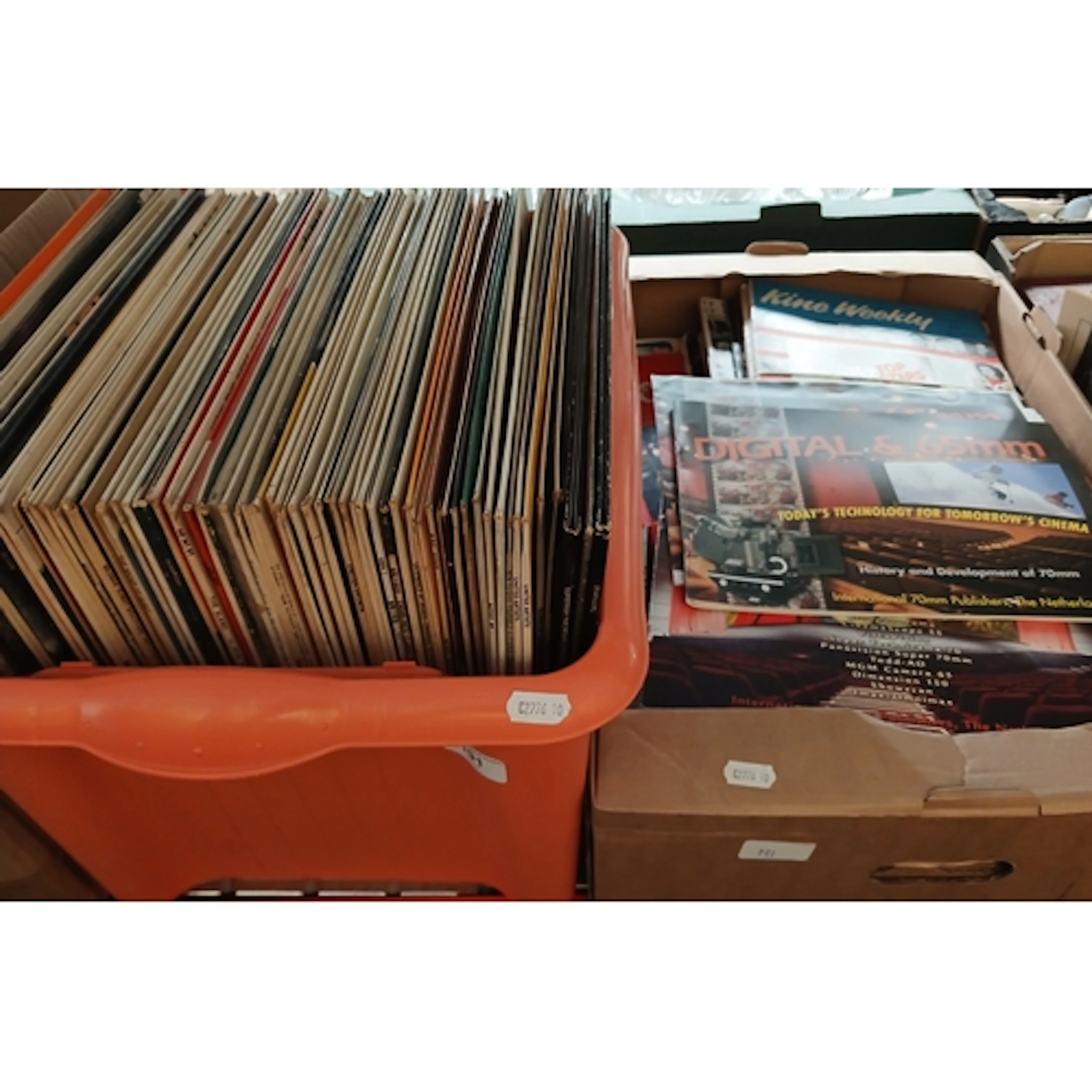 2 boxes of film and music memorabilia comprising programmes,...