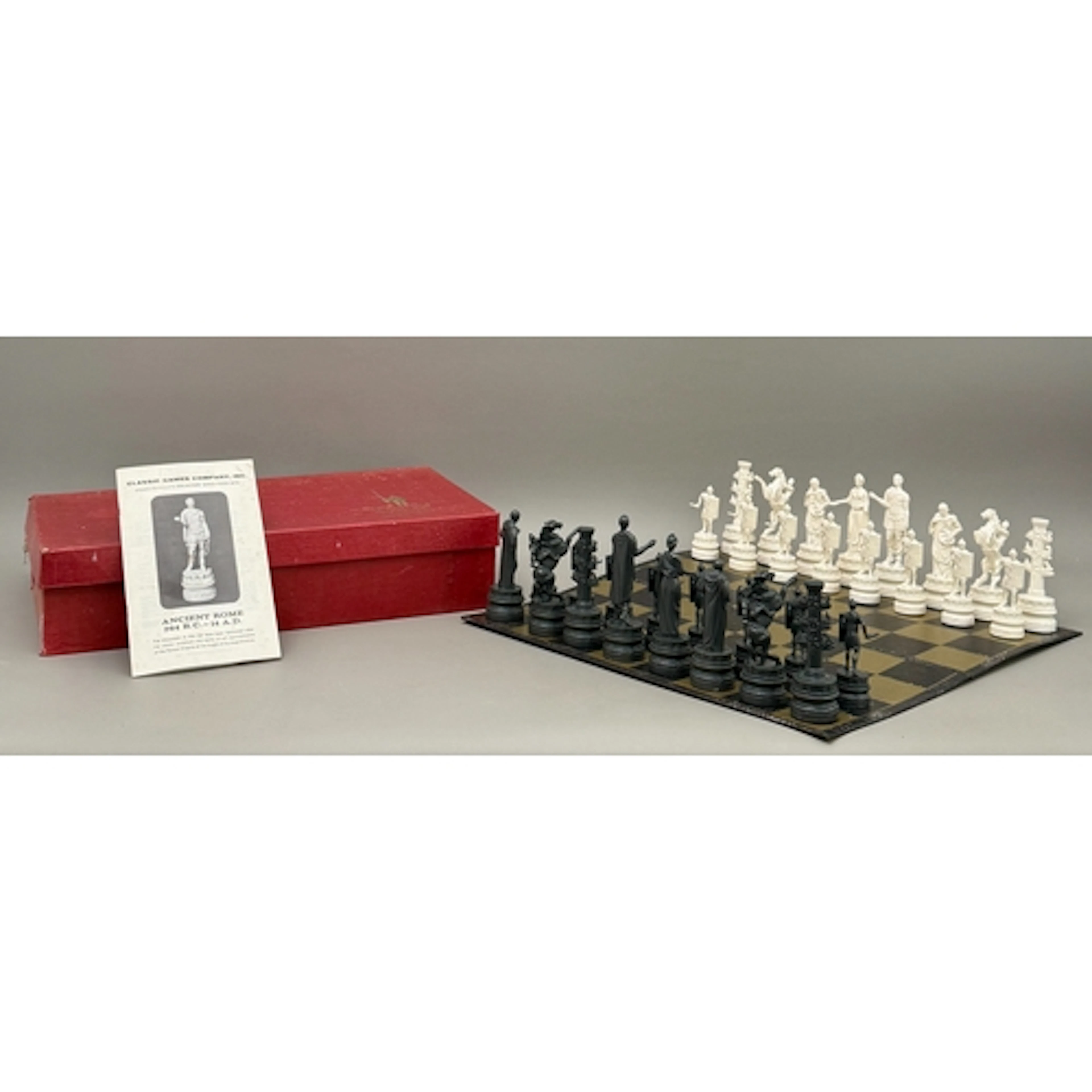A vintage novelty chess set by Classic Games Company Inc., N...