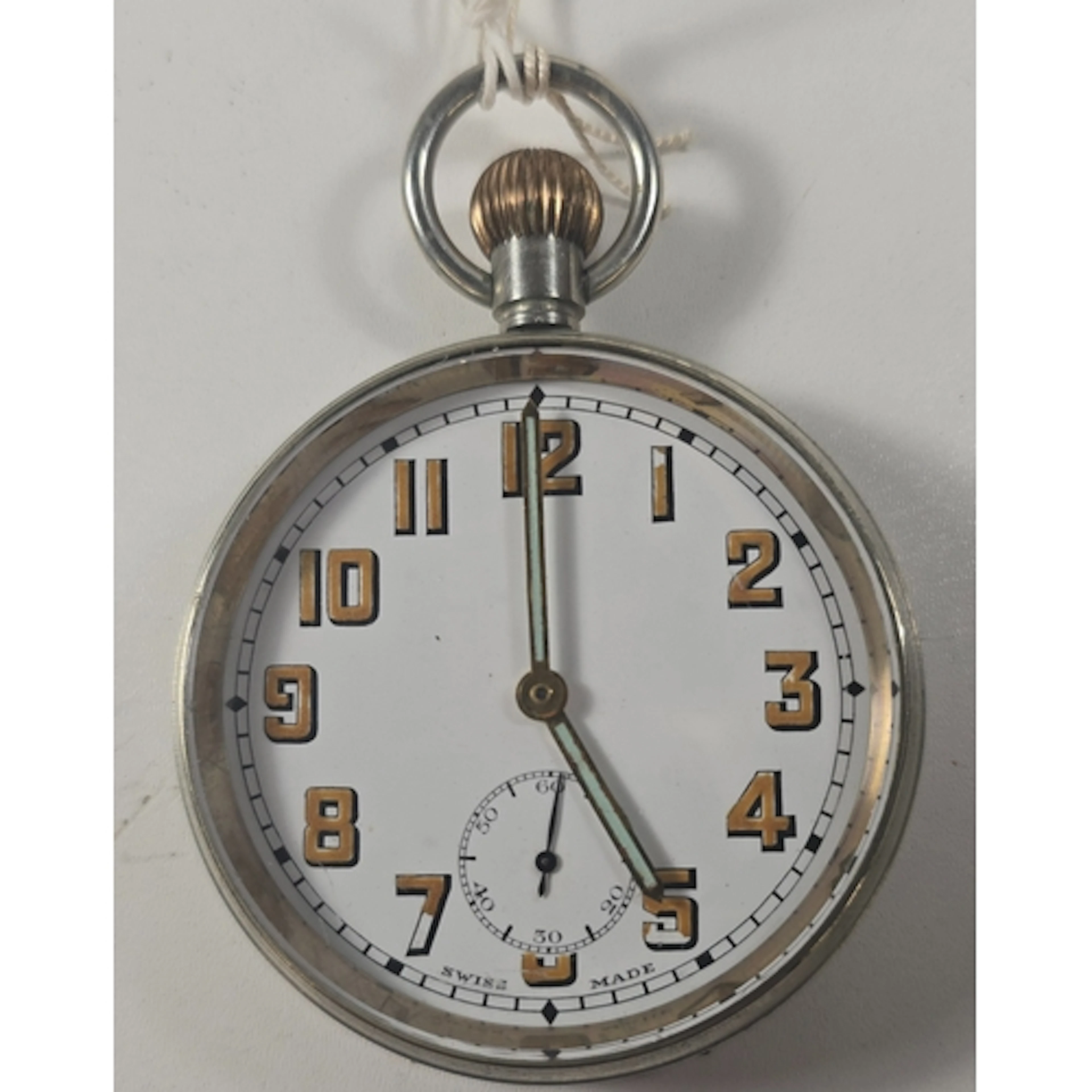 A Swiss "Goliath" pocket watch, with 15 jewel movement. GC, ...