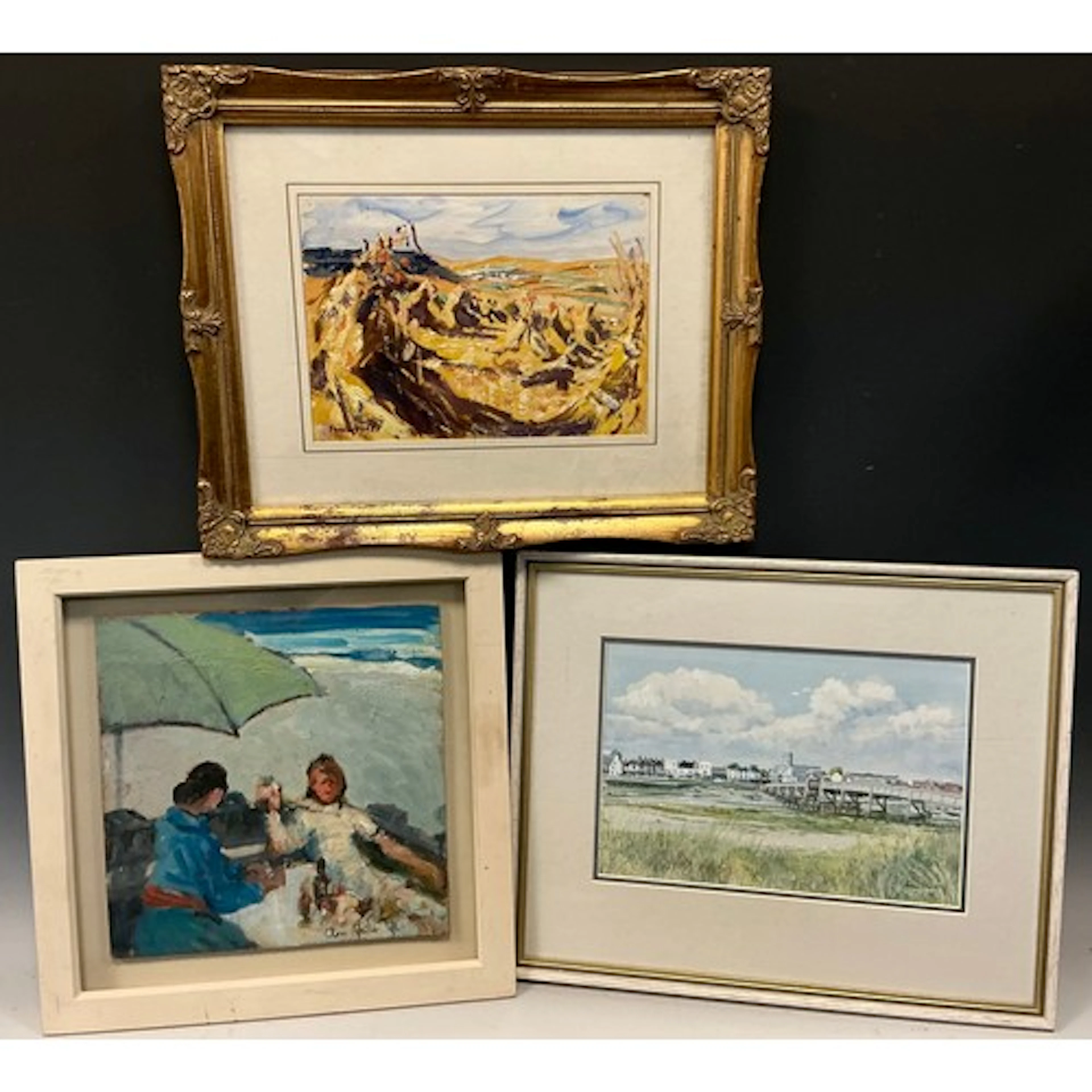 Frank Forty (Irish, 1902-1996) Hayricks signed, oil on can...