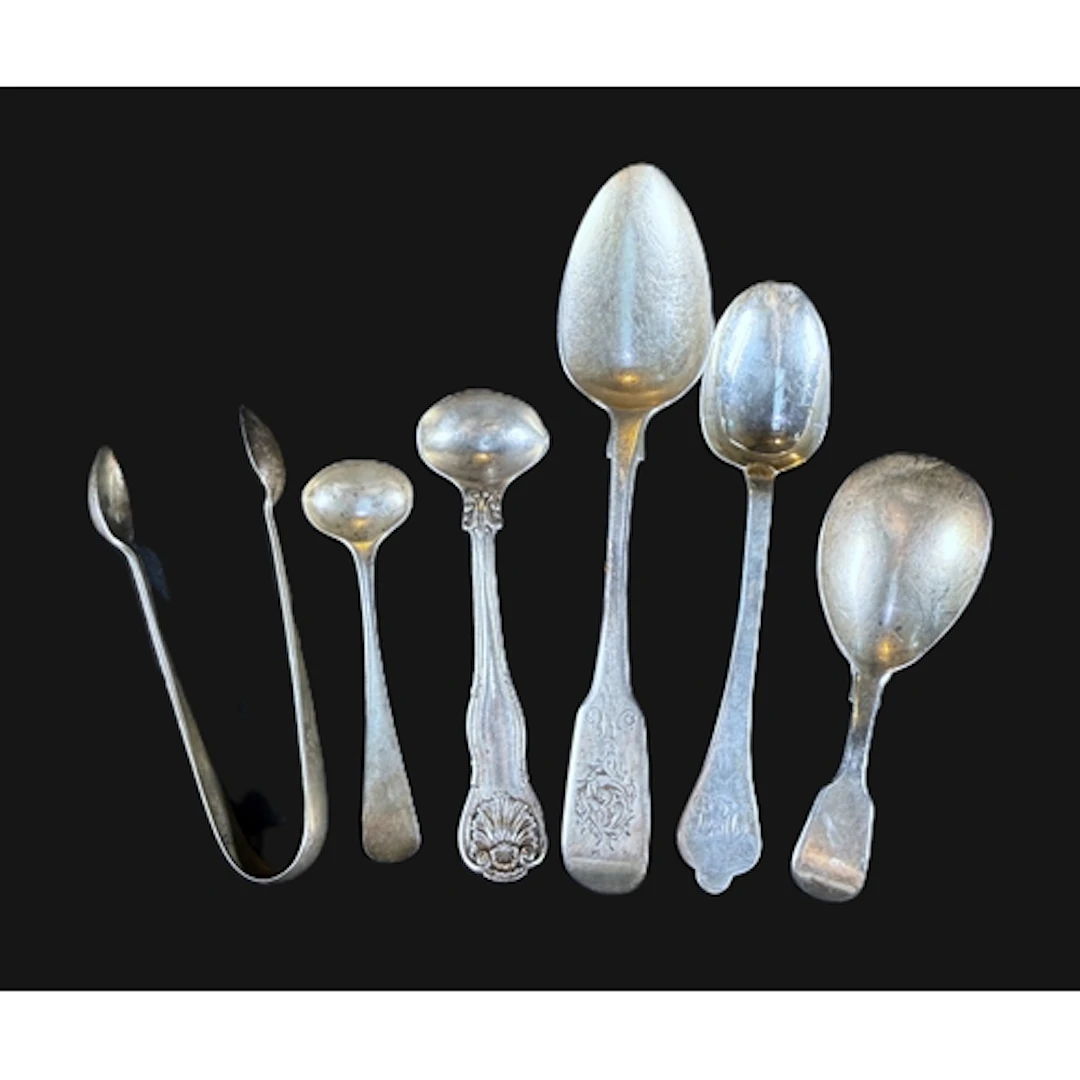 Various hallmarked silver cutlery inc. teaspoons, caddy spoo...