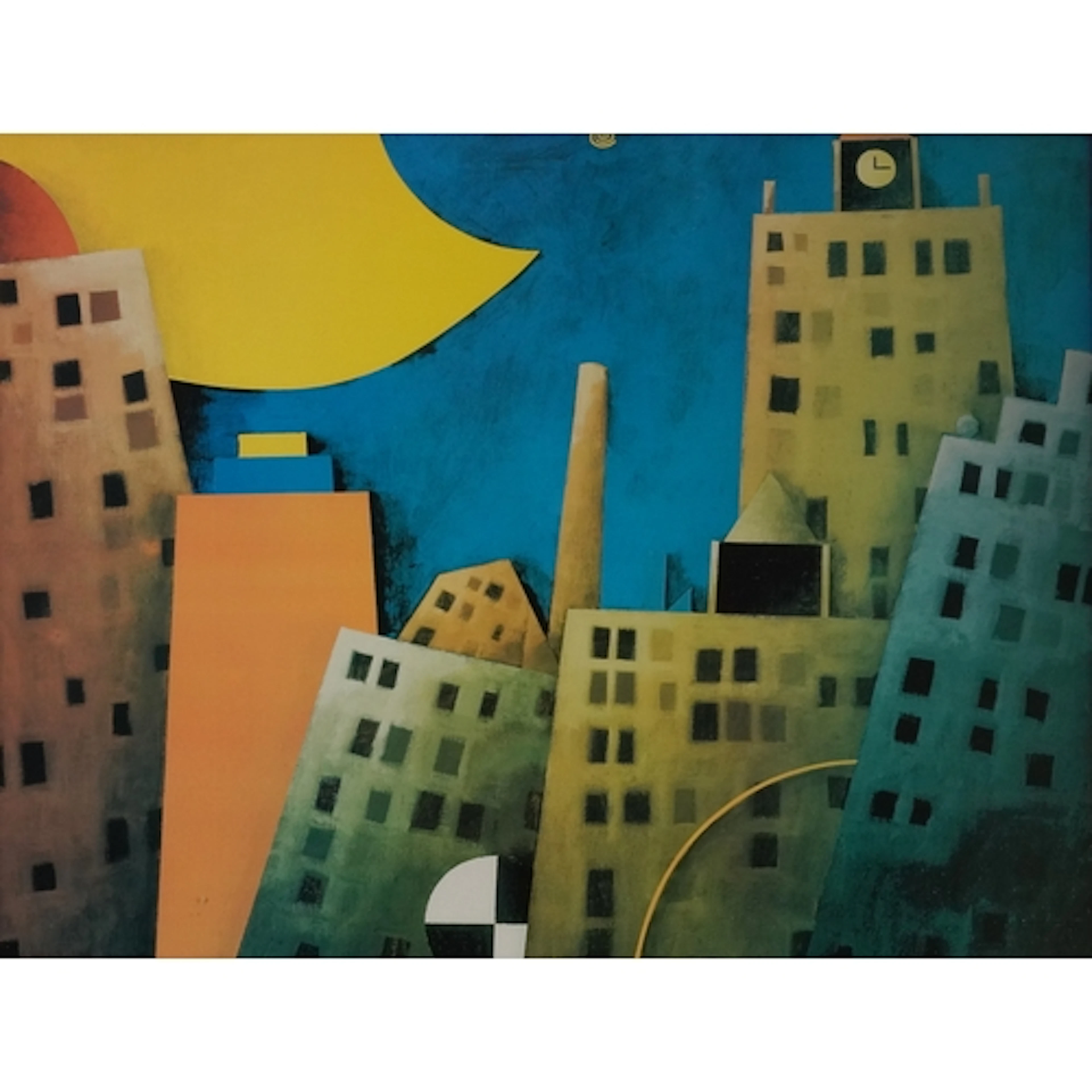After Emilio Tadini - Cityscape, 20th century print, framed ...