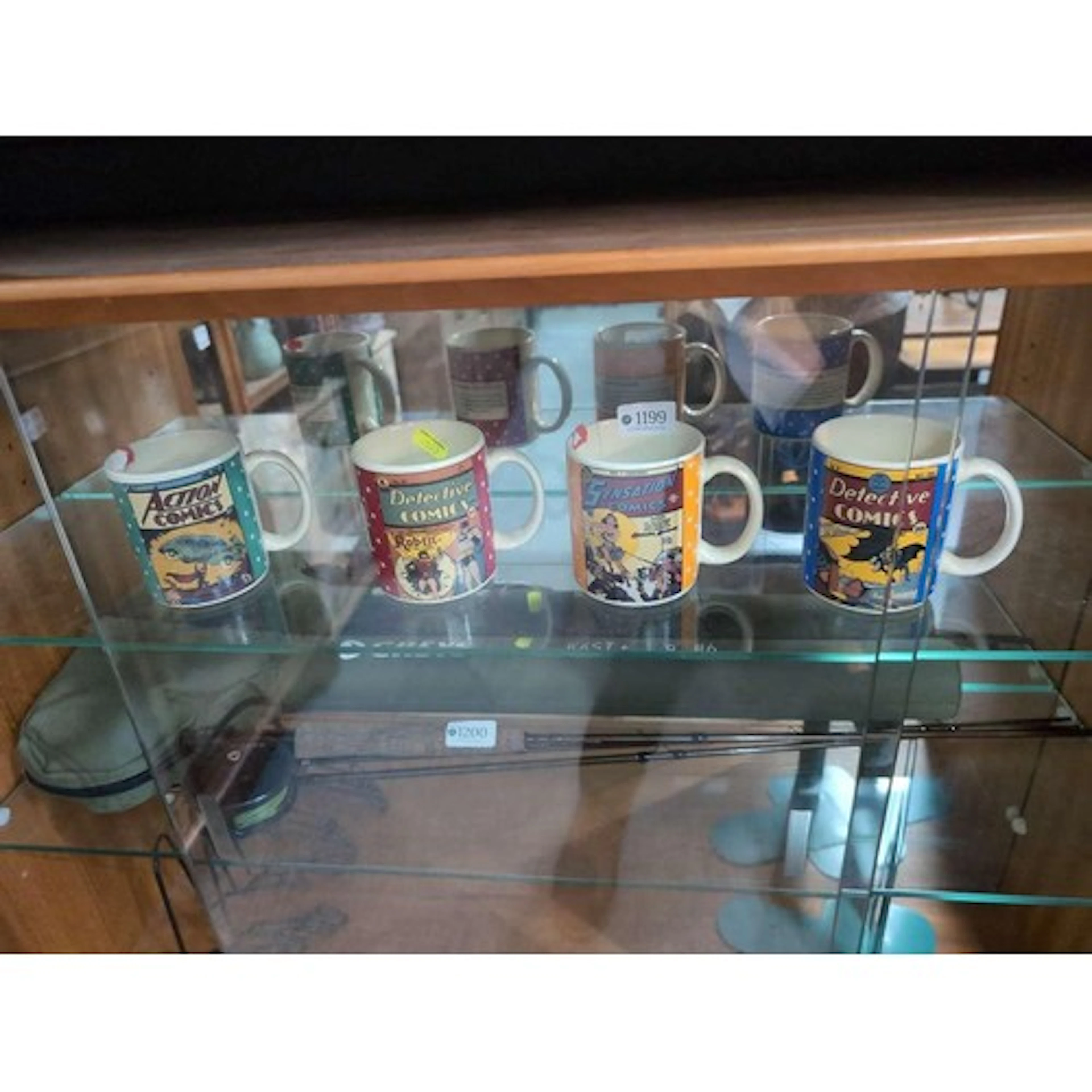 Set of four DC comic mugs