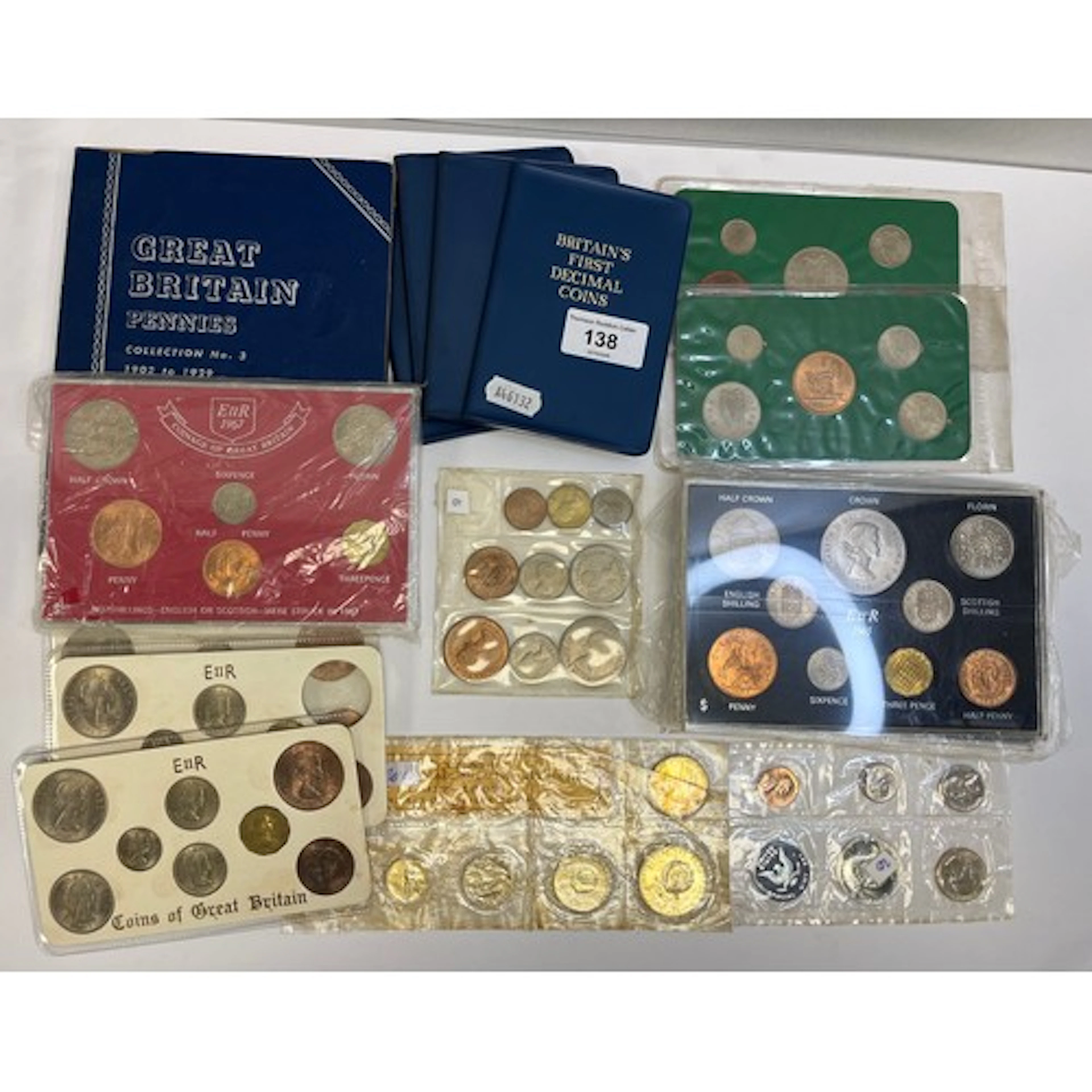 Assortment of British coin sets etc.