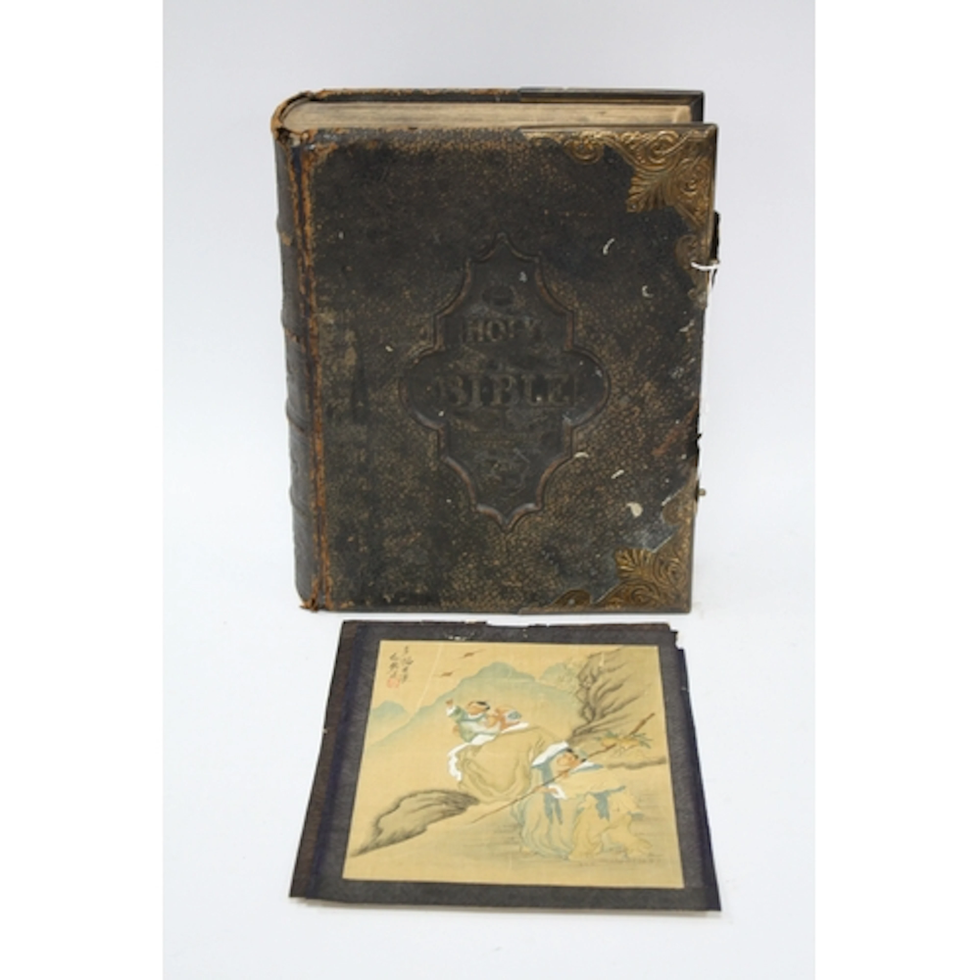 John Eadie's Family Bible with brass mounts and clasps, two ...