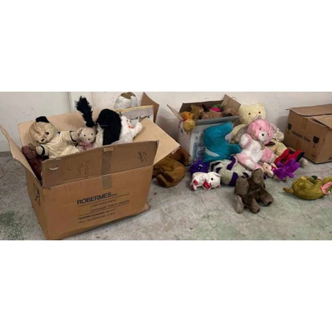 A selection of cuddly toys. Various makers and ages.
