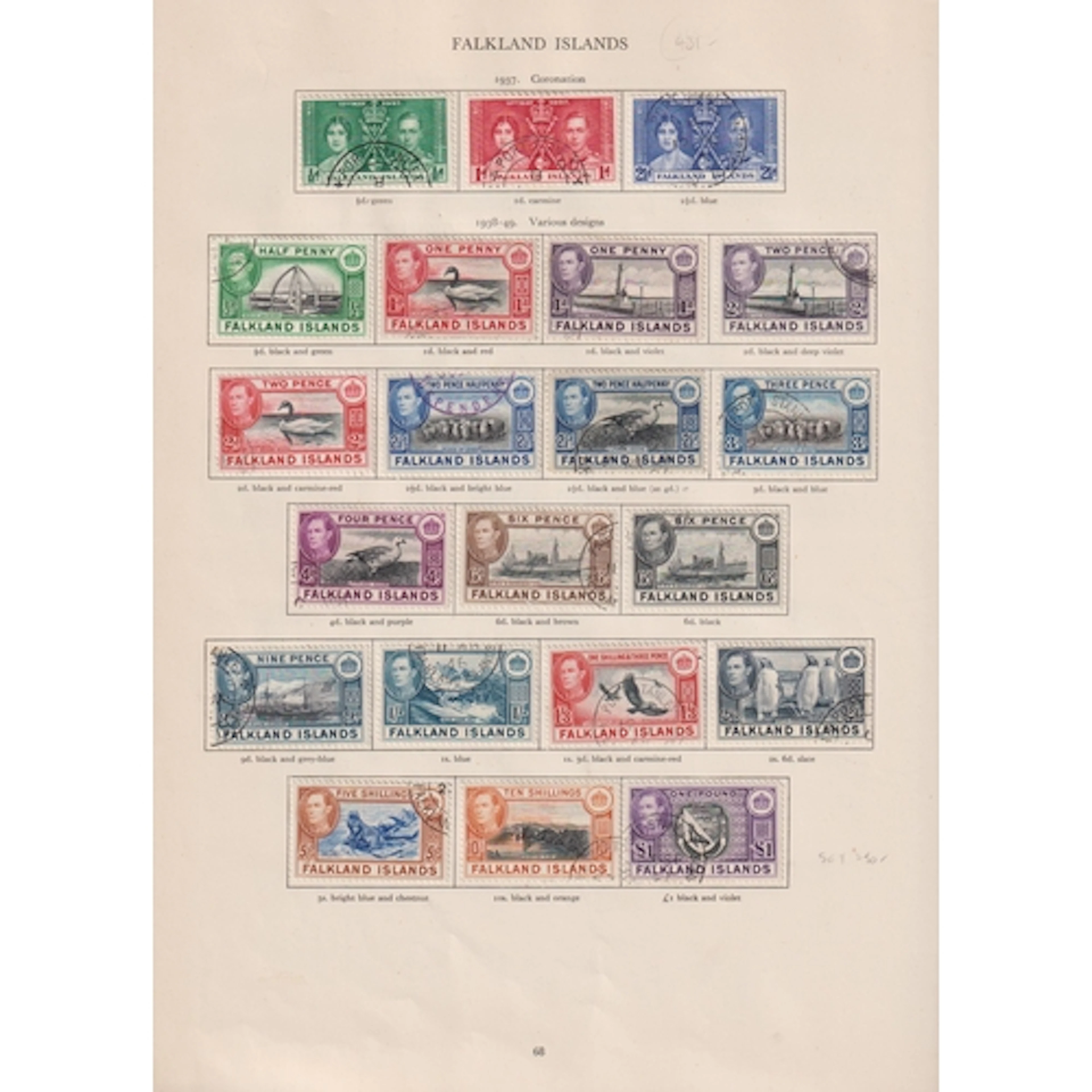 1937/52 used Commonwealth collection in SG Crown printed alb...