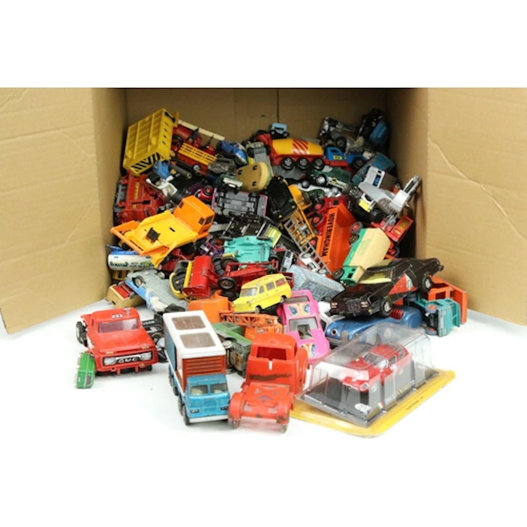 Quantity of play worn diecast models from the Mid 20th C onw...