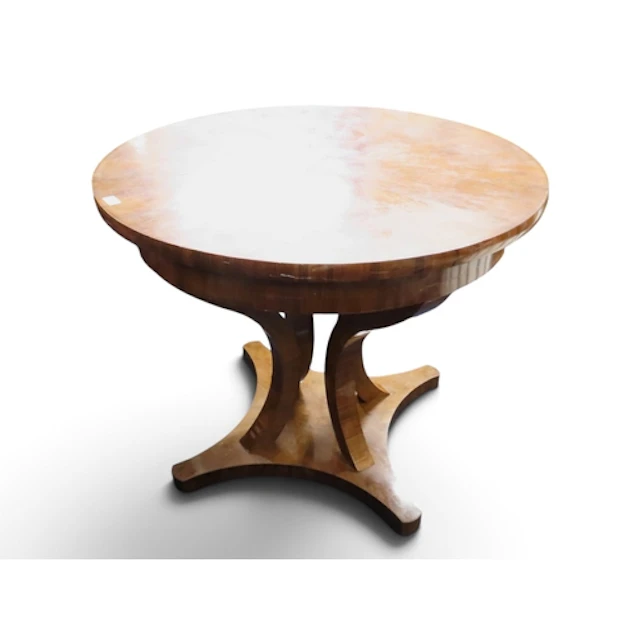 An early 20th century walnut veneered Art Deco style centre ...