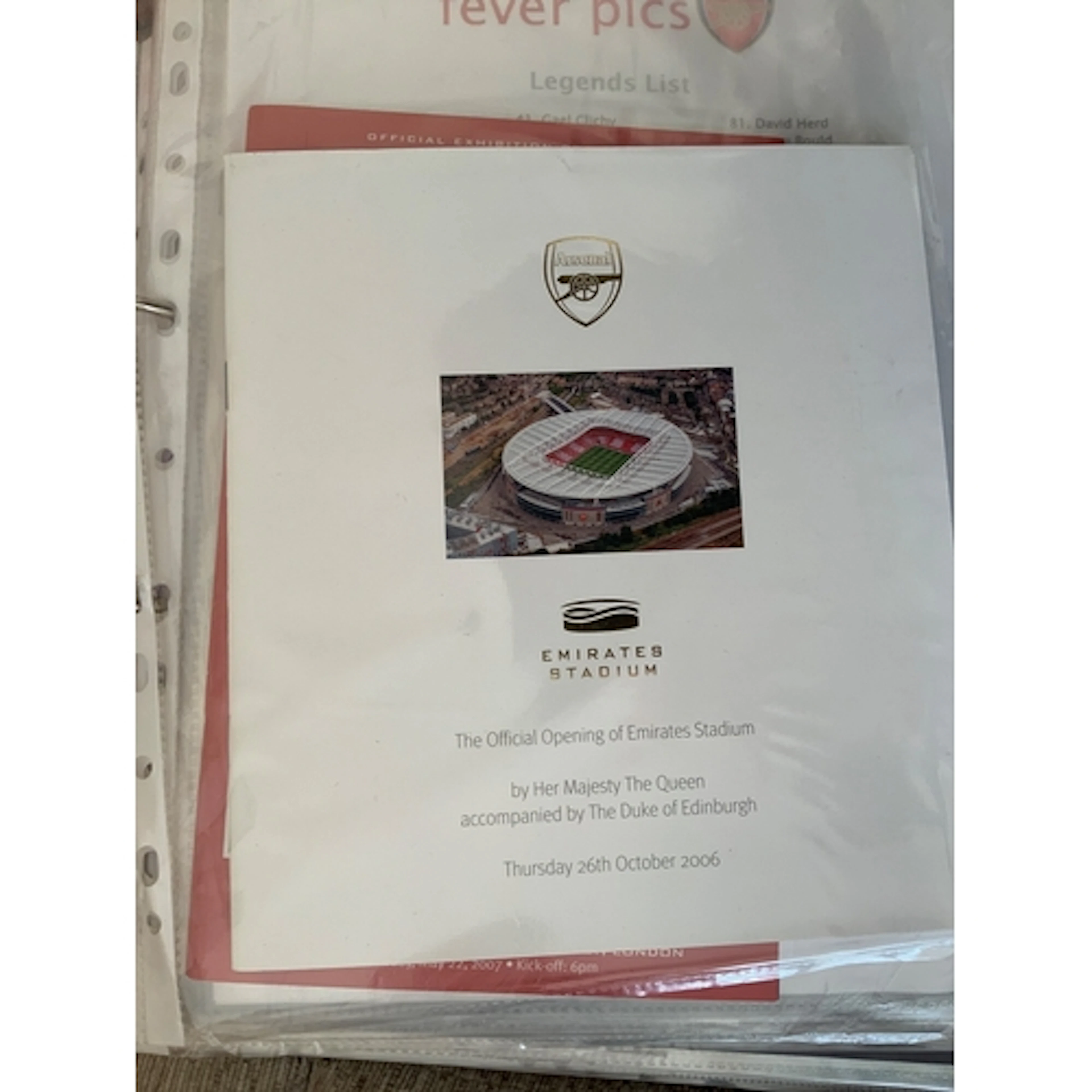 Arsenal 2006 - 2007 Home Football Programmes Tickets + More:...