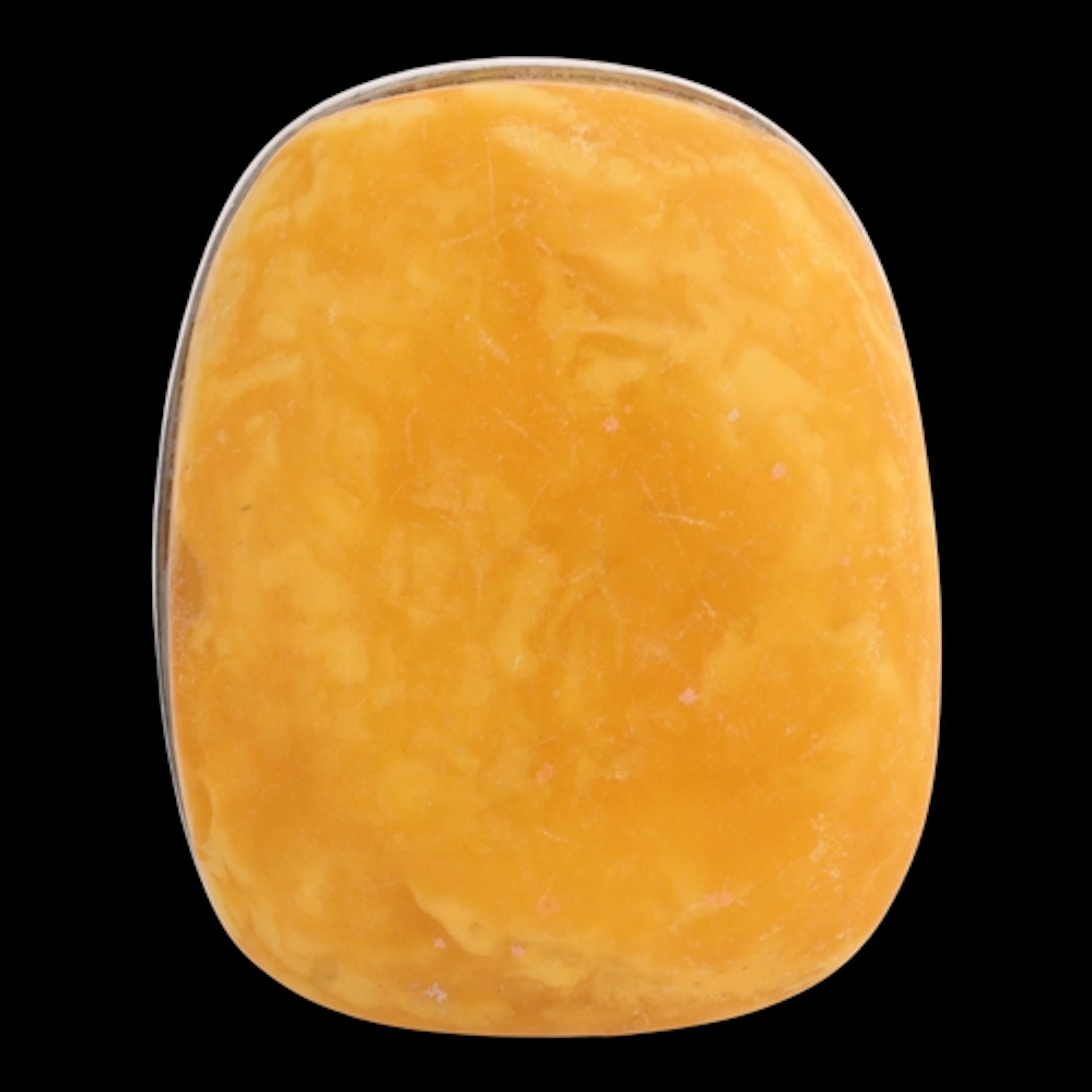 EINER FEHRN - a large Danish modernist sterling silver amber...