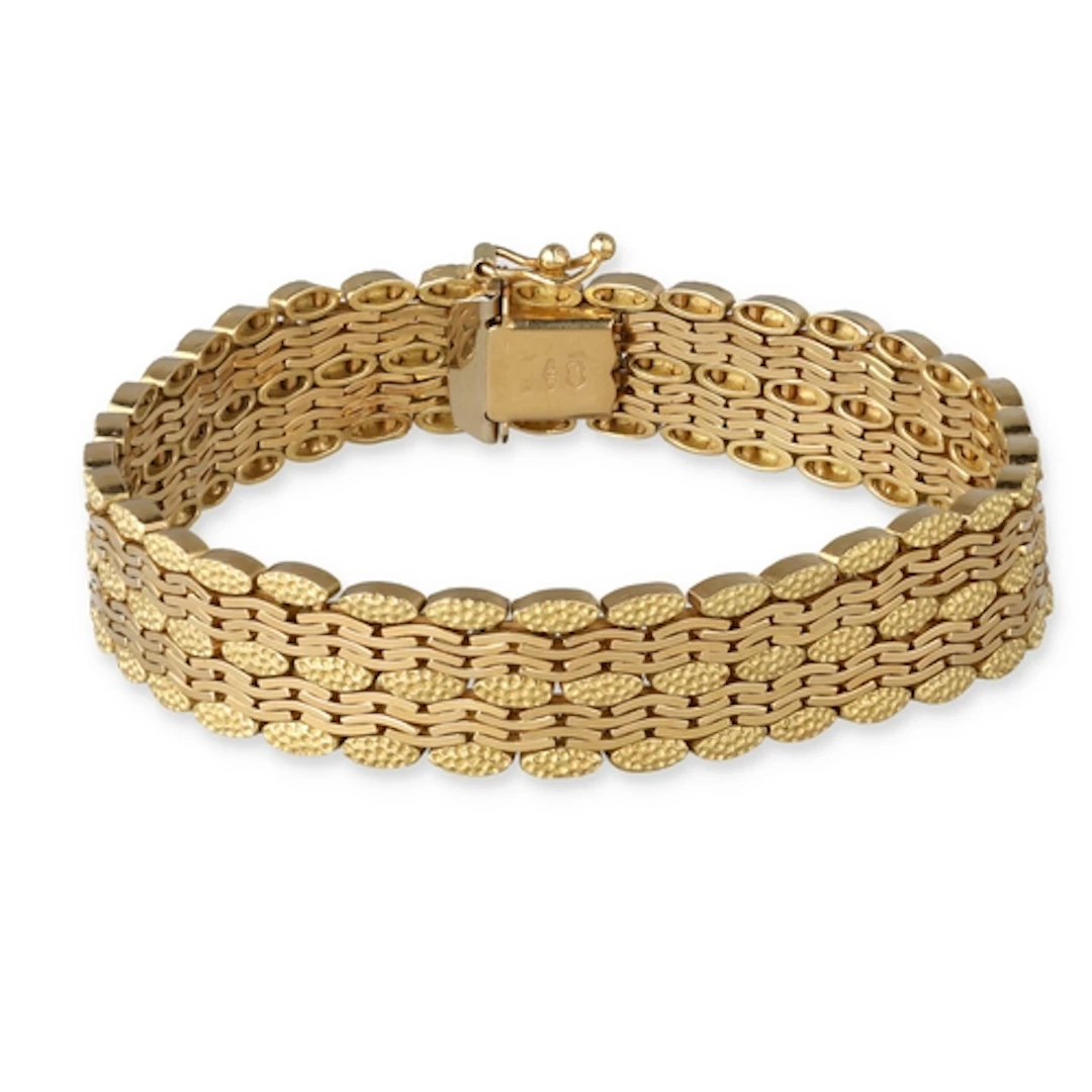 AN 18CT GOLD ITALIAN BRACLET 40gms