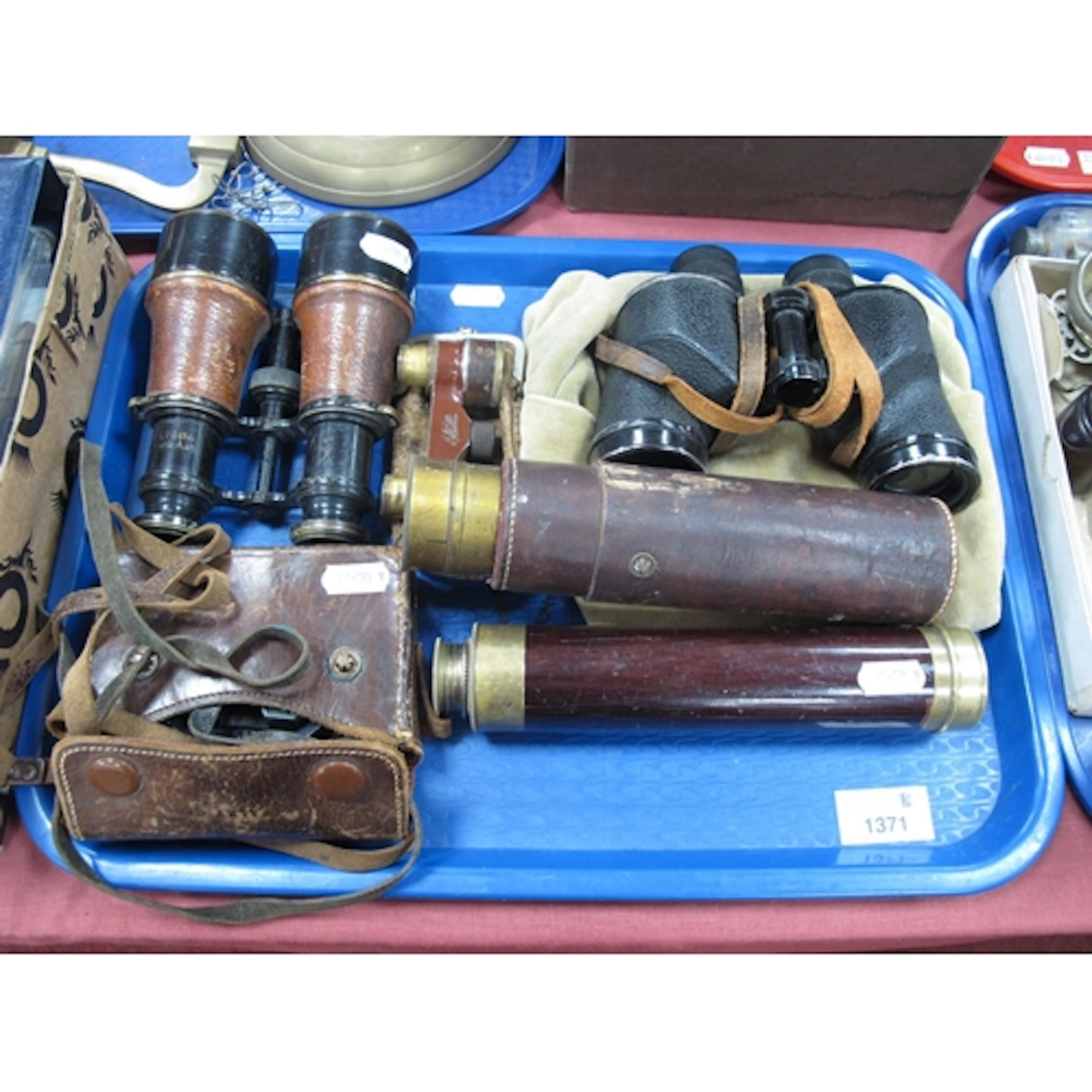 Vintage optics and military field equipment, including WWII ...