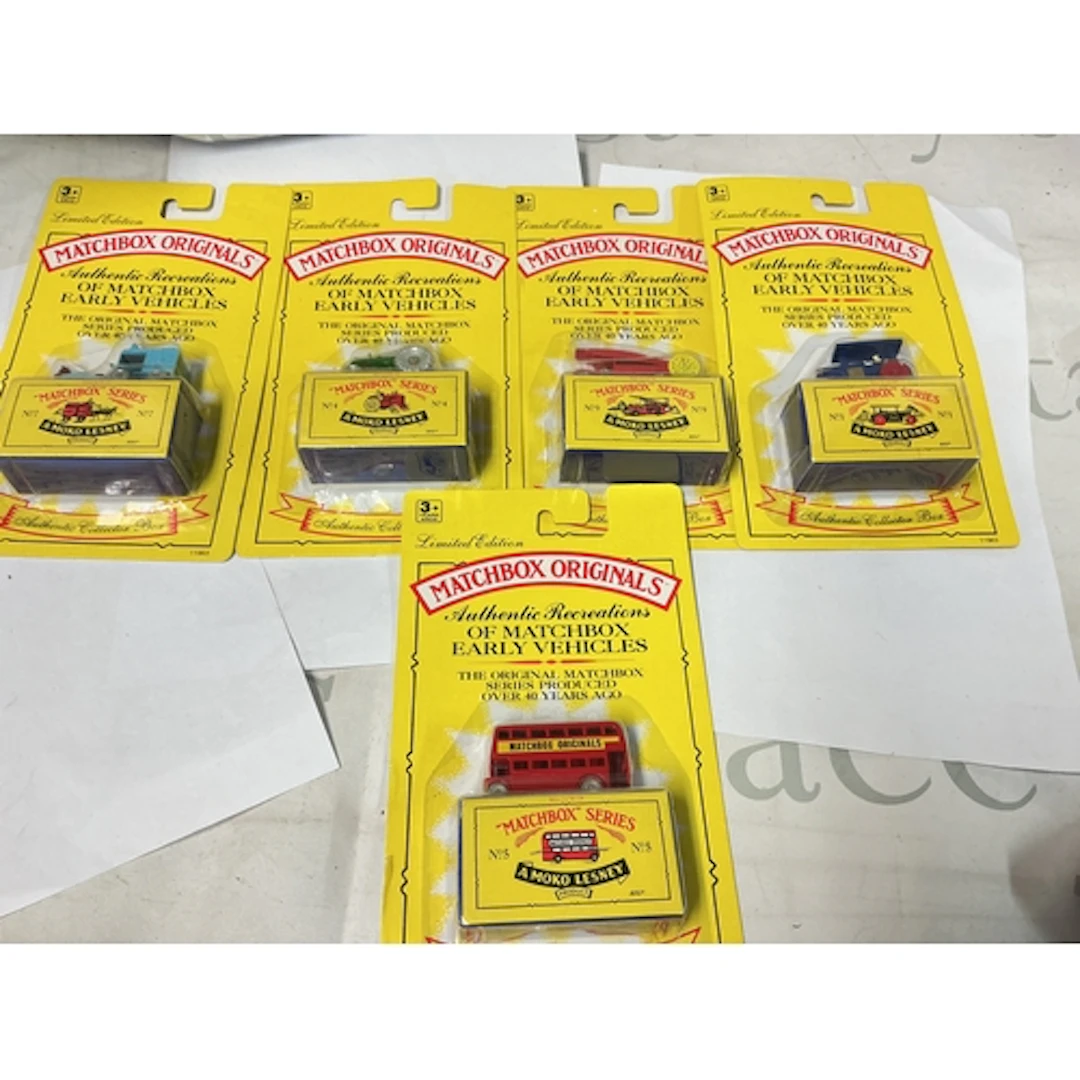 A Collection of 5 Carded Matchbox Collectables. No Reserve.