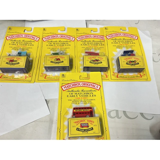 A Collection of 5 Carded Matchbox Collectables. No Reserve.