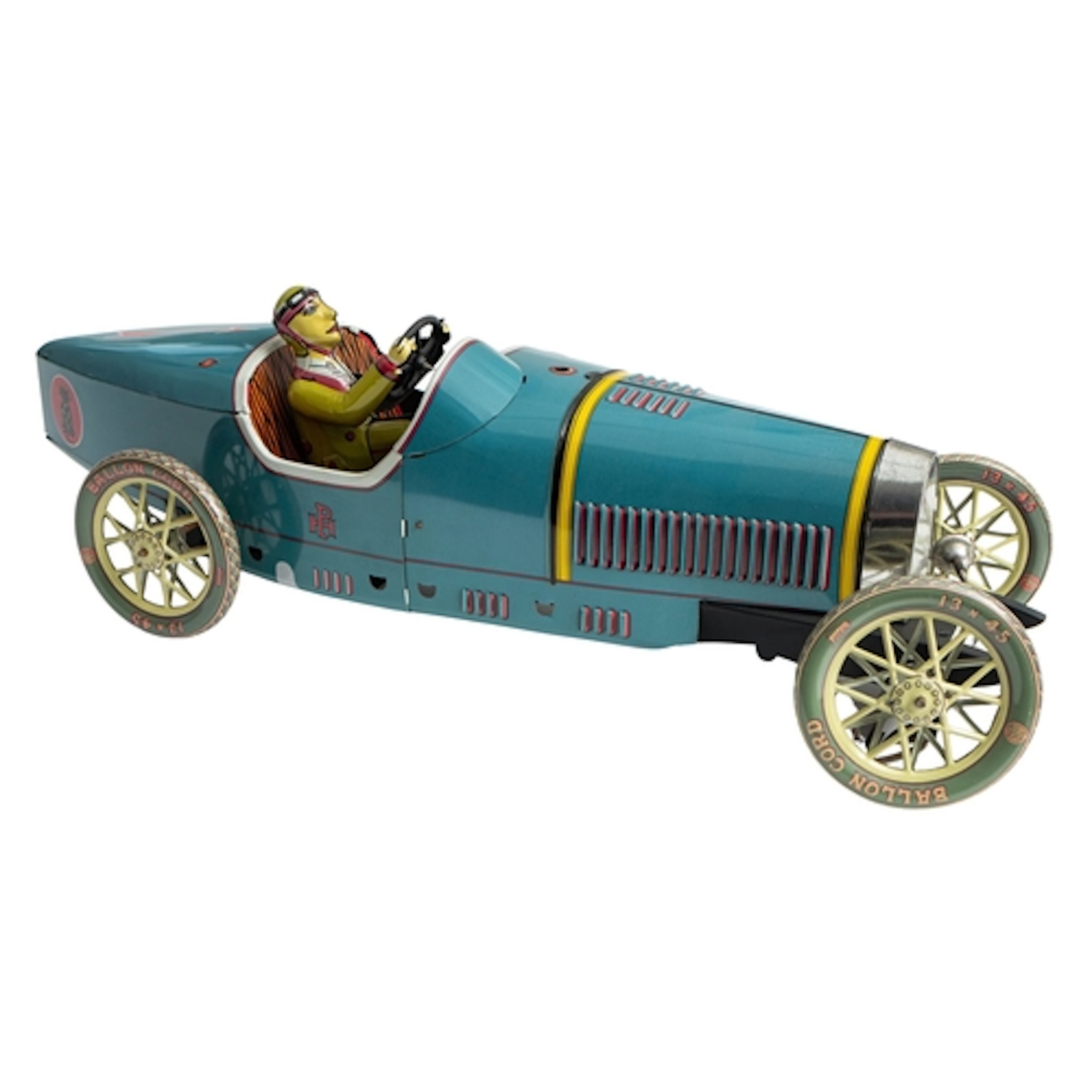 A reproduction tin plate clock work Bugatti type 35 racing c...